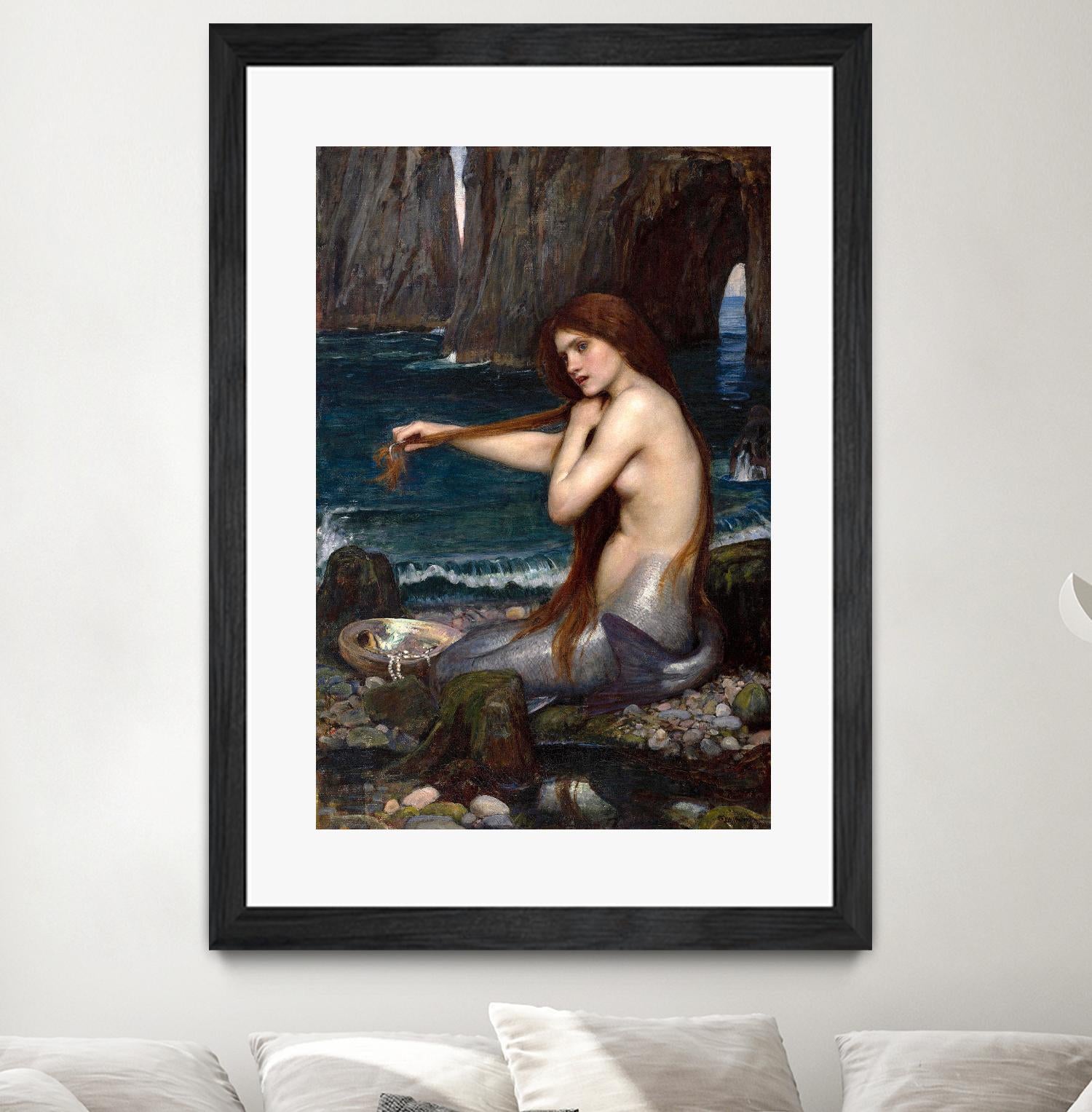 A Mermaid by John William Waterhouse on GIANT ART - multicolor museum; figurative