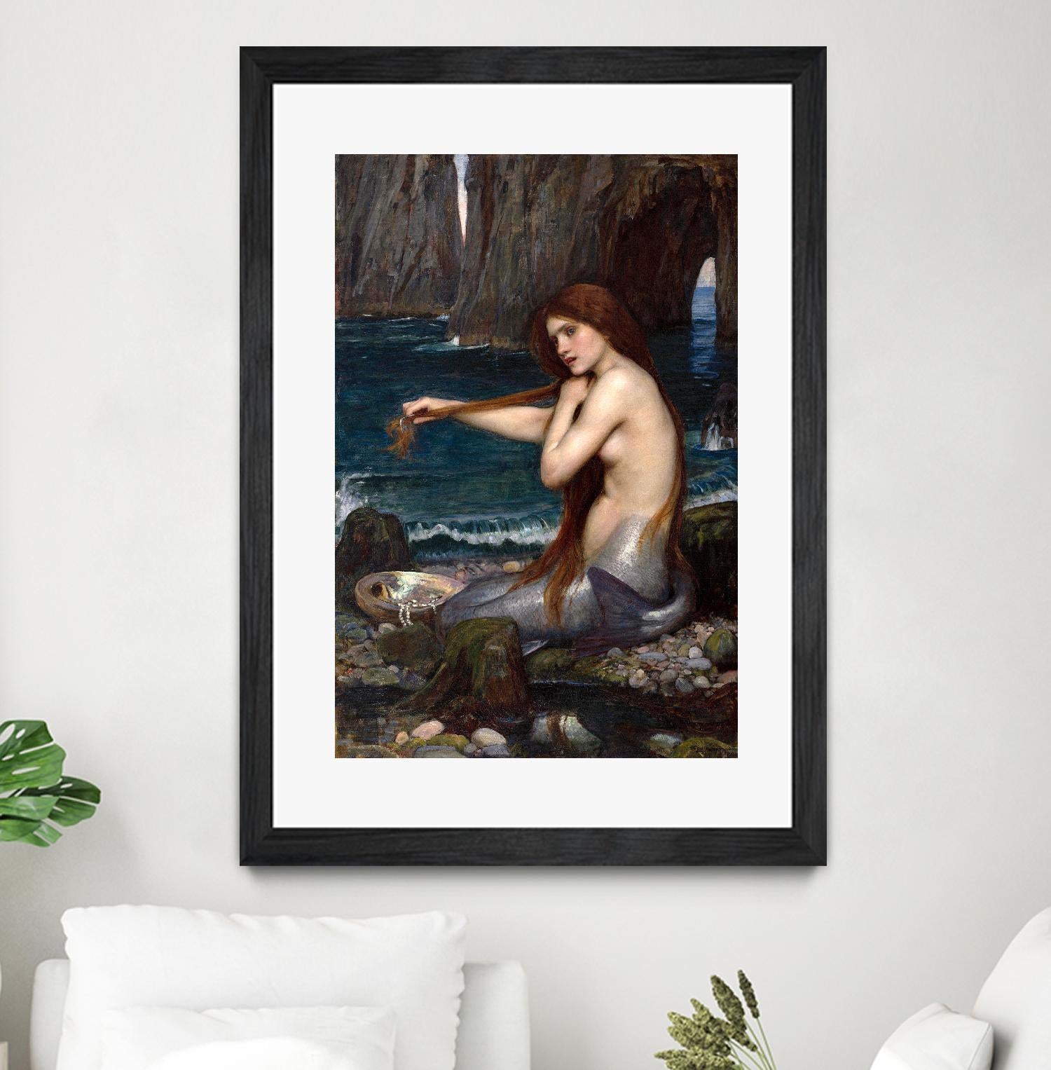 A Mermaid by John William Waterhouse on GIANT ART - multicolor museum; figurative