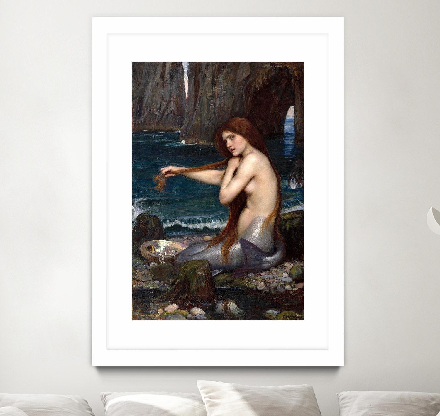 A Mermaid by John William Waterhouse on GIANT ART - multicolor museum; figurative
