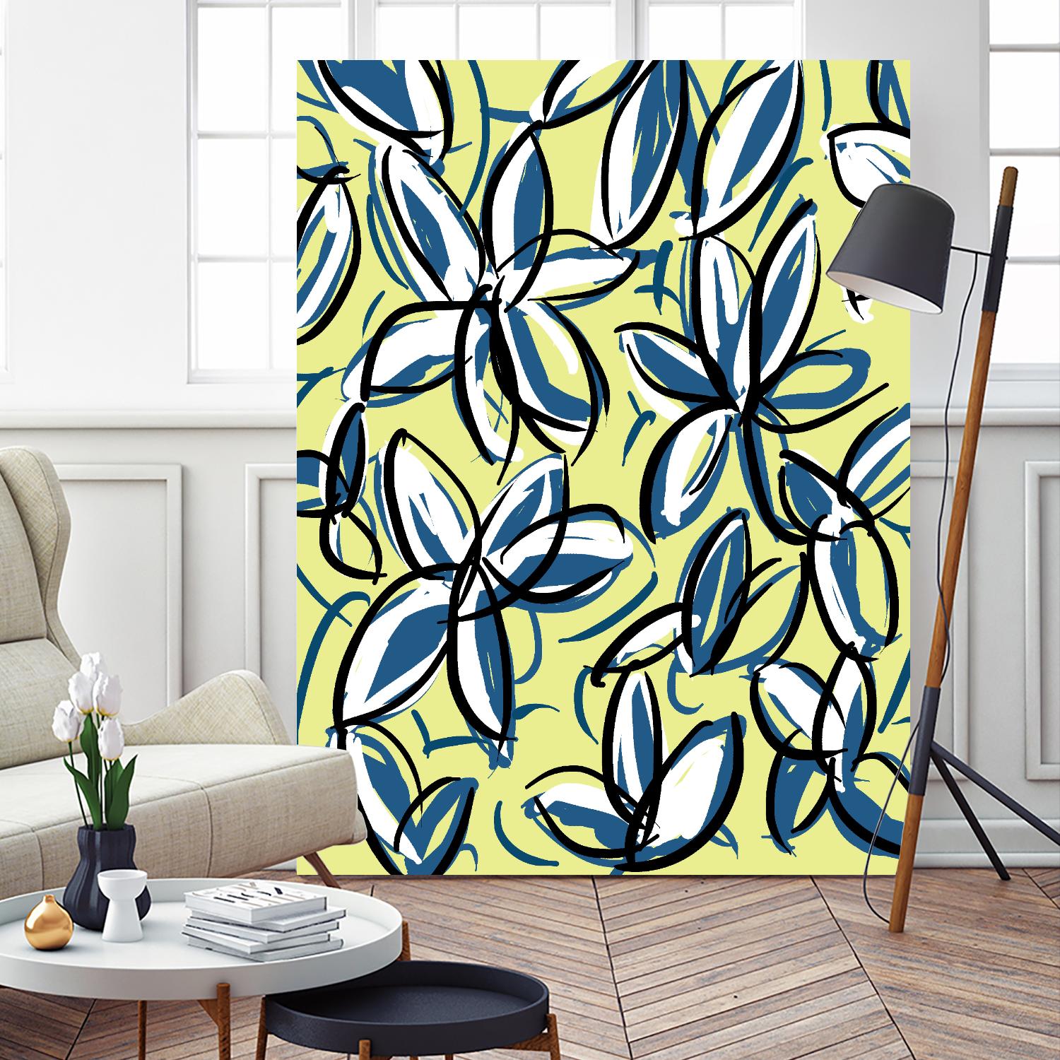 Wild Garden Three by Jan Weiss on GIANT ART - multicolor contemporary; floral/still life