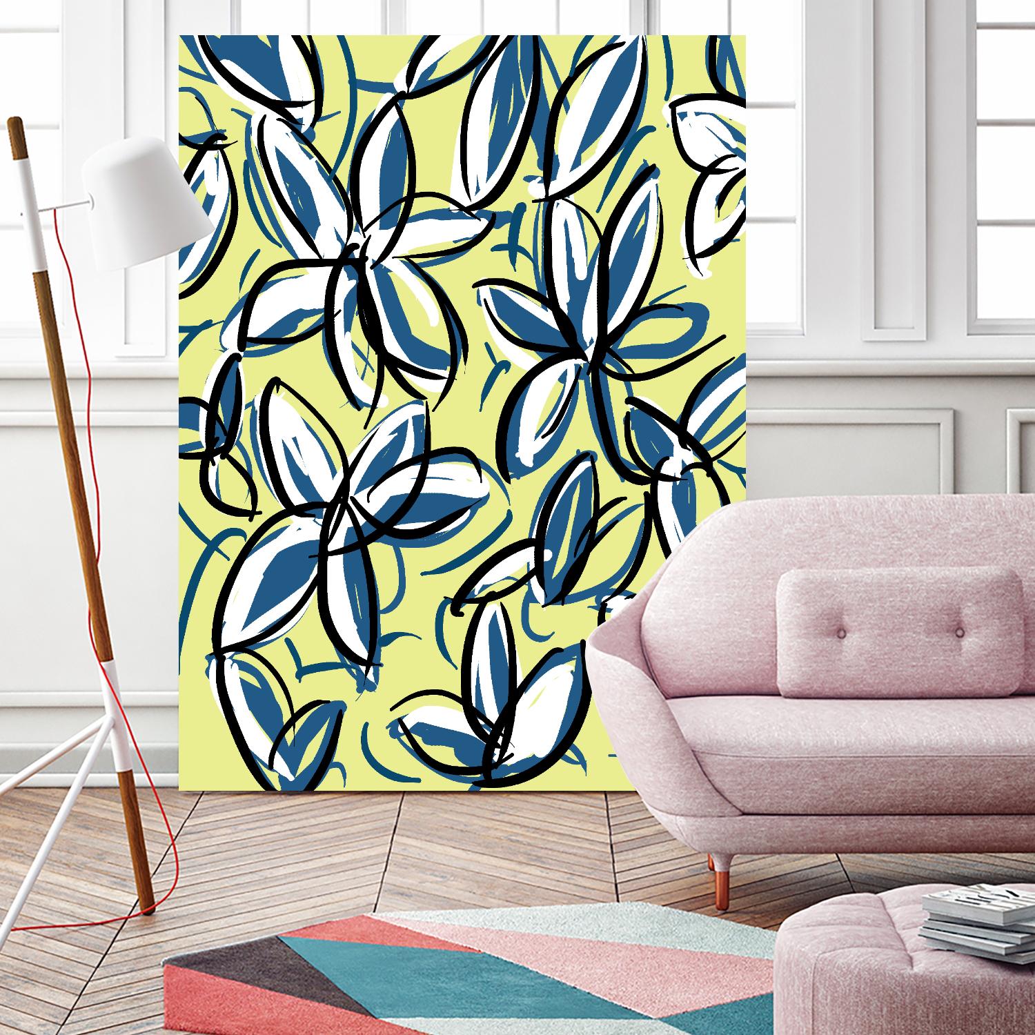 Wild Garden Three by Jan Weiss on GIANT ART - multicolor contemporary; floral/still life