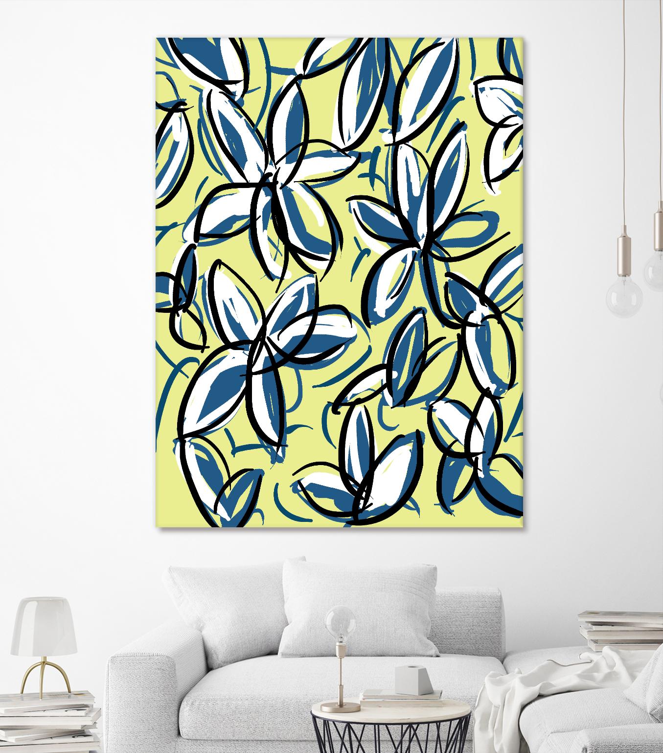 Wild Garden Three by Jan Weiss on GIANT ART - multicolor contemporary; floral/still life