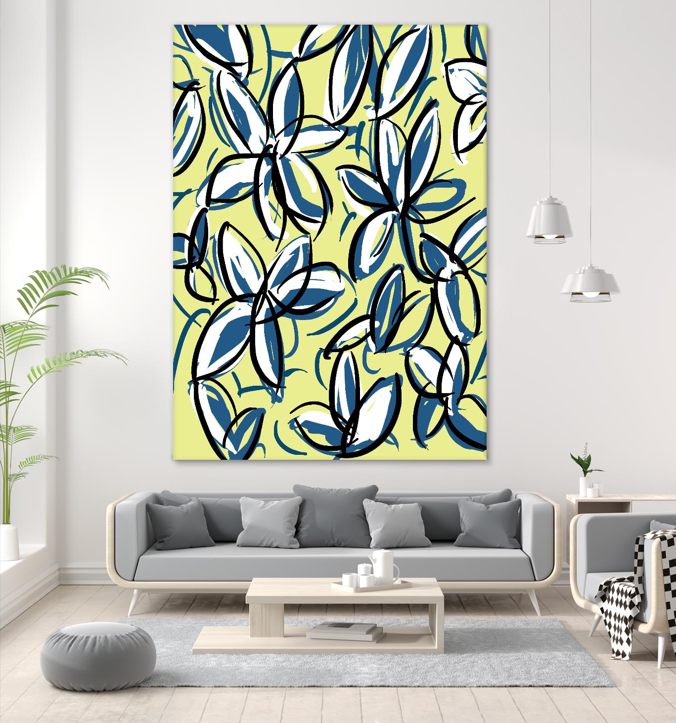 Wild Garden Three by Jan Weiss on GIANT ART - multicolor contemporary; floral/still life