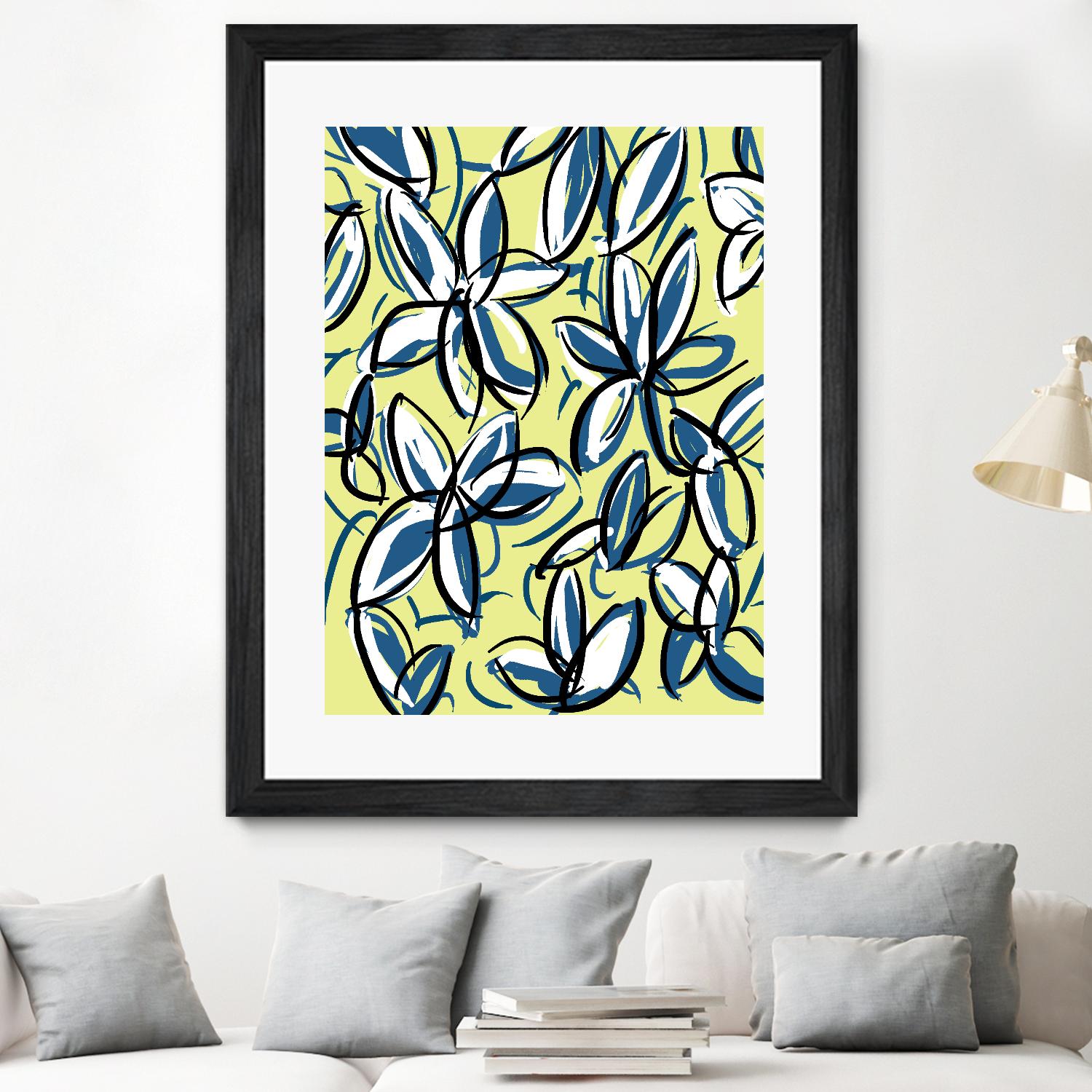 Wild Garden Three by Jan Weiss on GIANT ART - multicolor contemporary; floral/still life