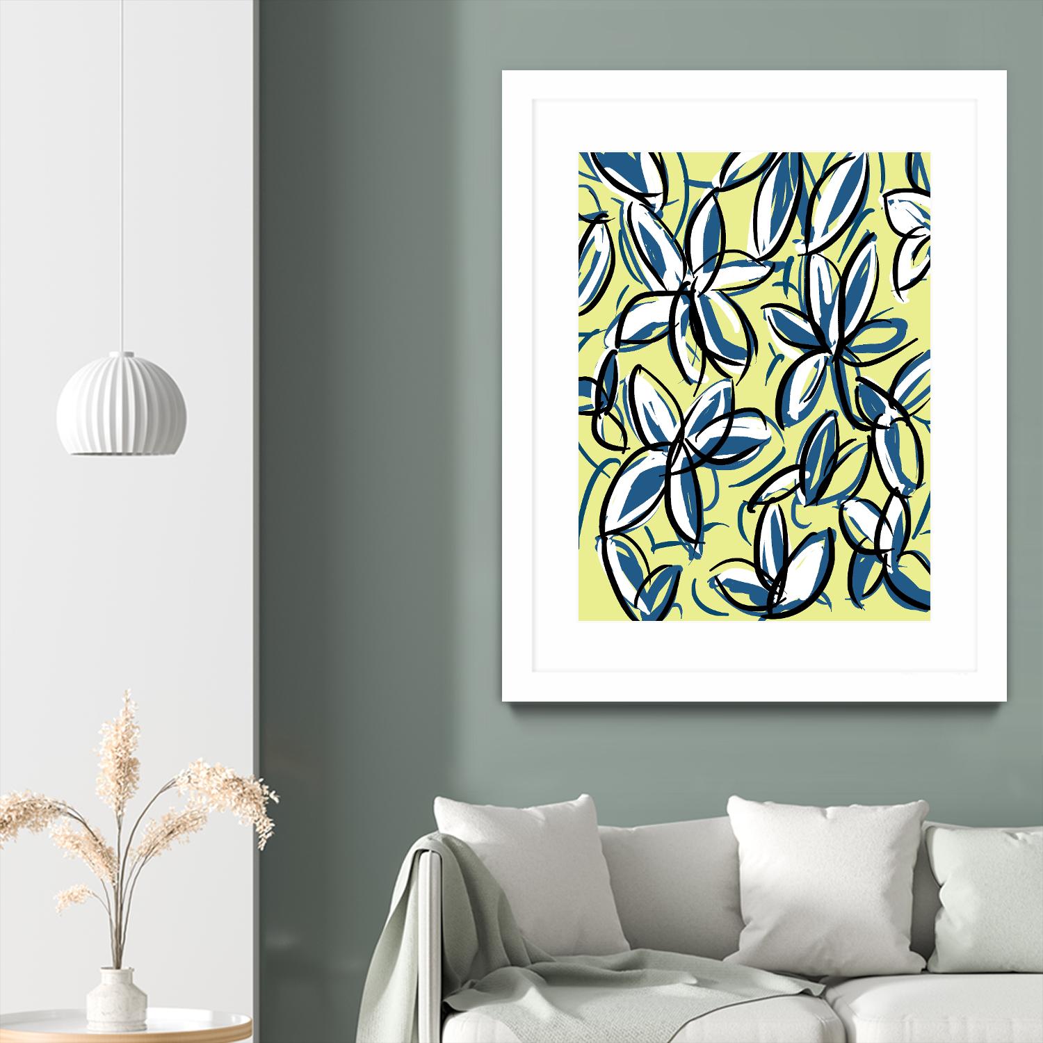 Wild Garden Three by Jan Weiss on GIANT ART - multicolor contemporary; floral/still life