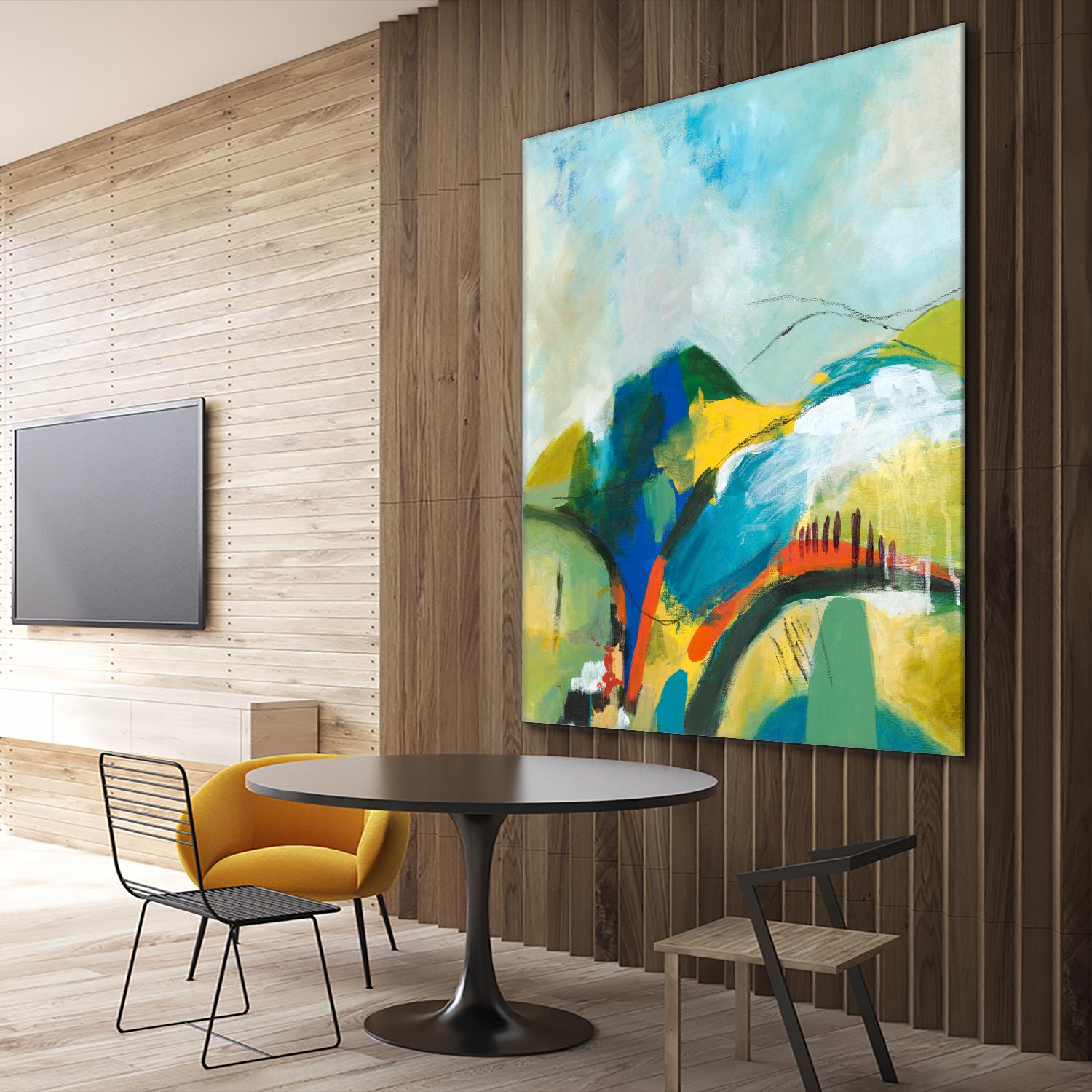 Alpine No. 1 by Jan Weiss on GIANT ART - multicolor landscapes; contemporary; abstracts
