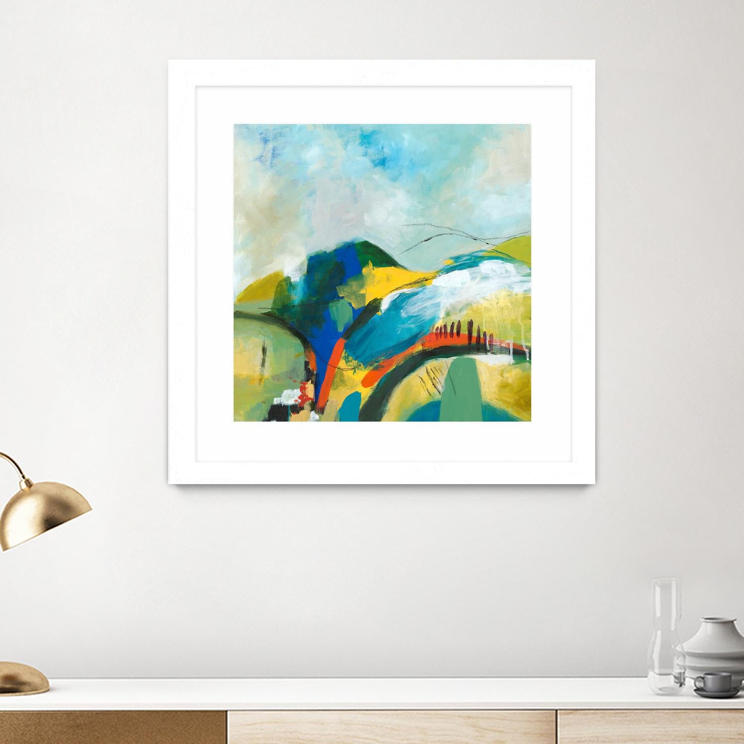 Alpine No. 1 by Jan Weiss on GIANT ART - multicolor landscapes; contemporary; abstracts