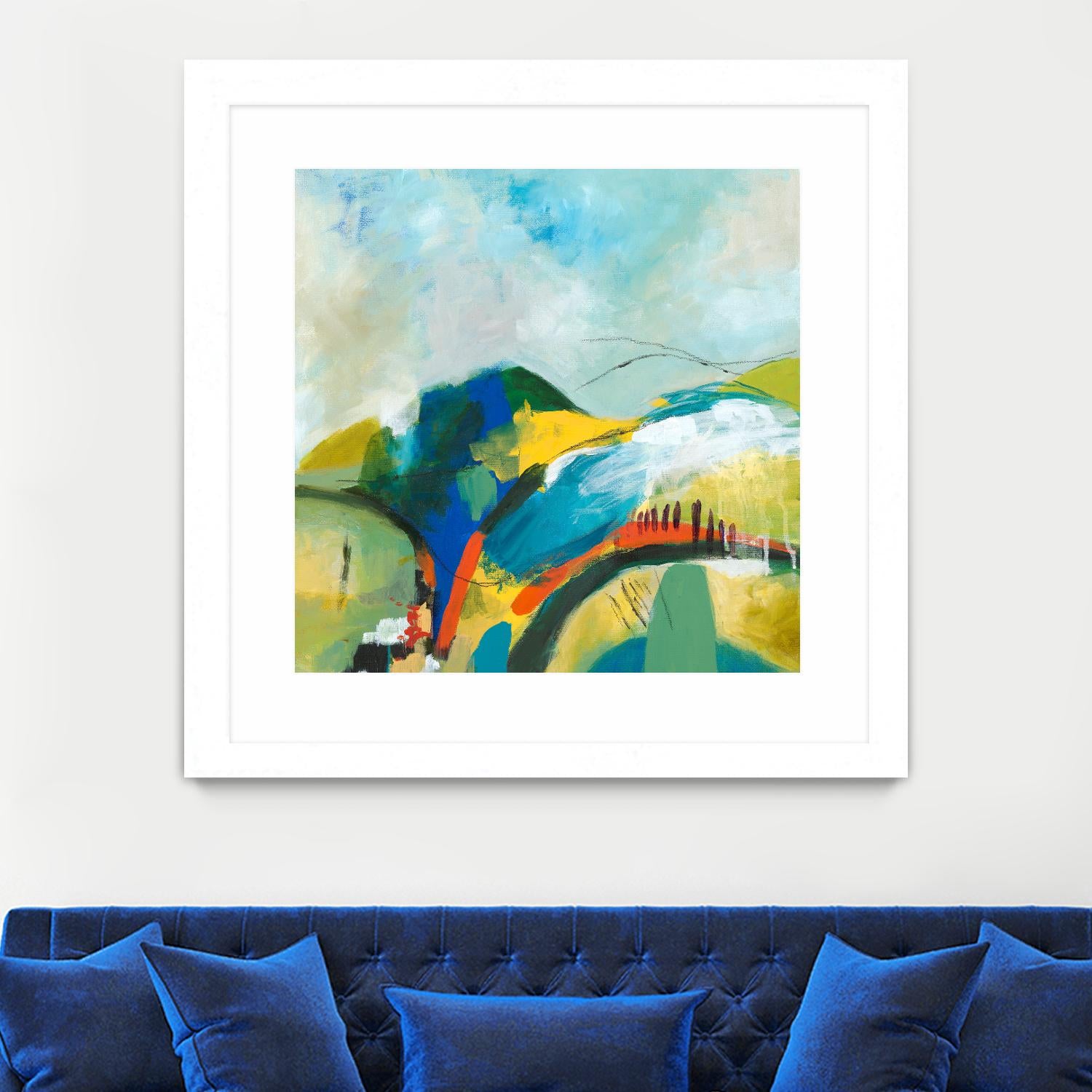 Alpine No. 1 by Jan Weiss on GIANT ART - multicolor landscapes; contemporary; abstracts