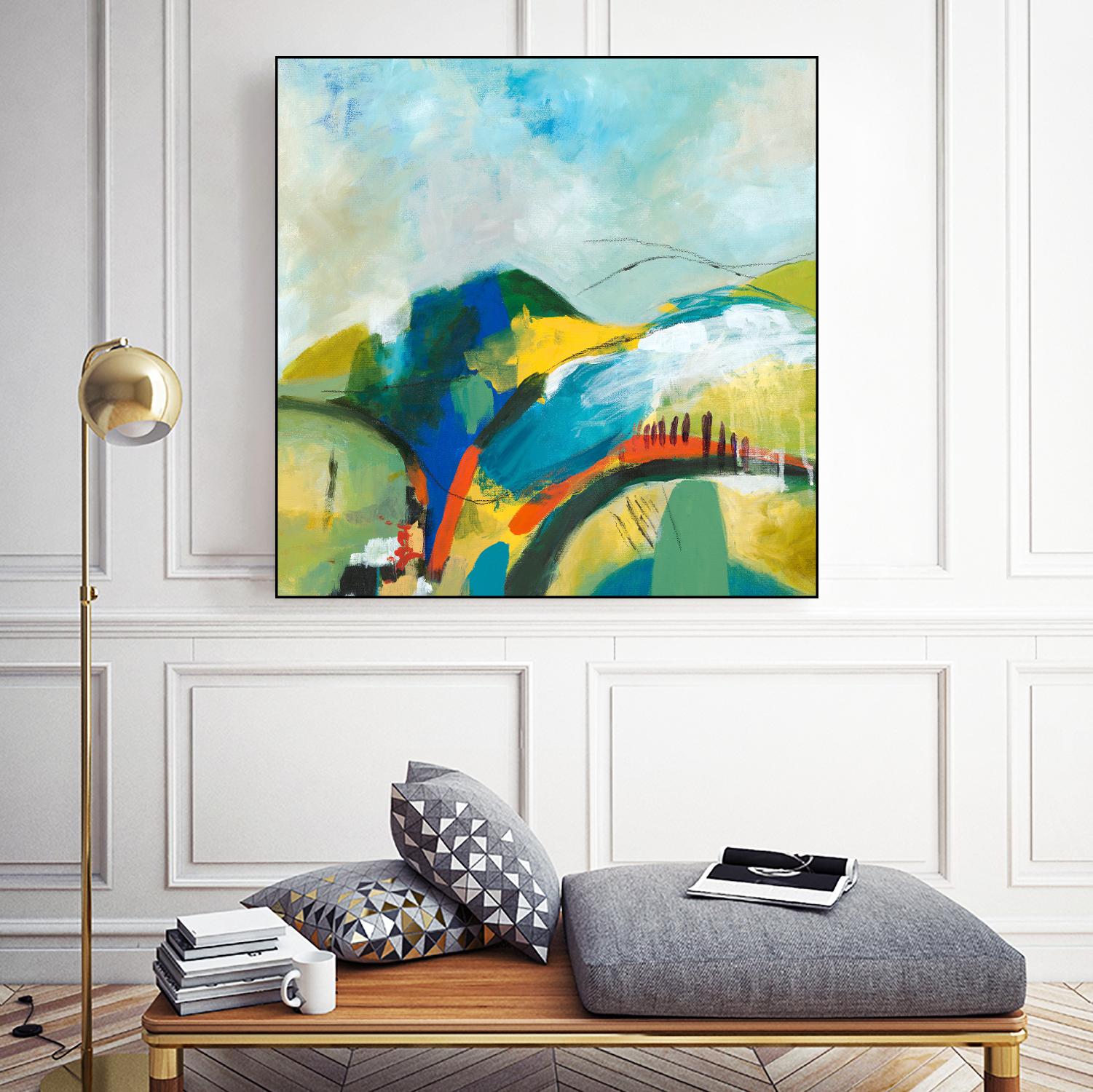 Alpine No. 1 by Jan Weiss on GIANT ART - multicolor landscapes; contemporary; abstracts