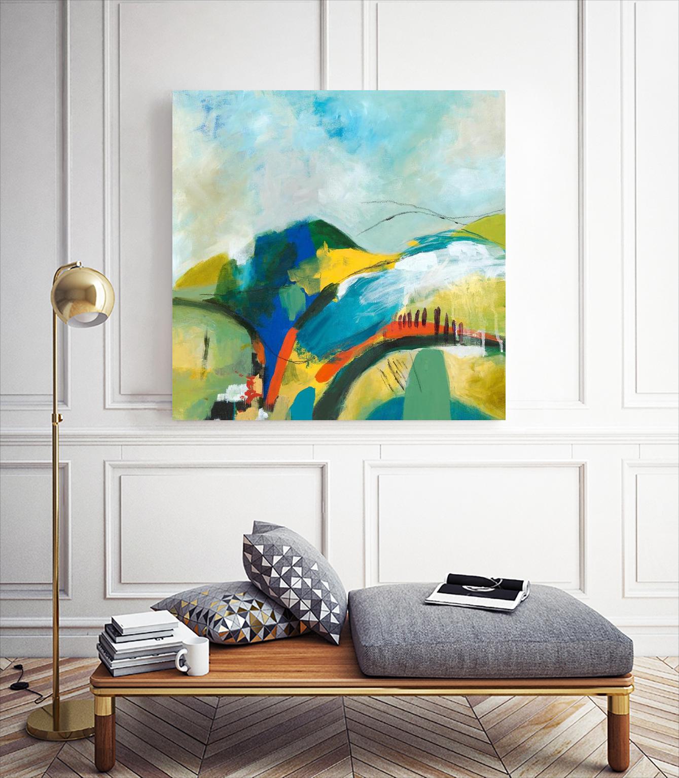 Alpine No. 1 by Jan Weiss on GIANT ART - multicolor landscapes; contemporary; abstracts