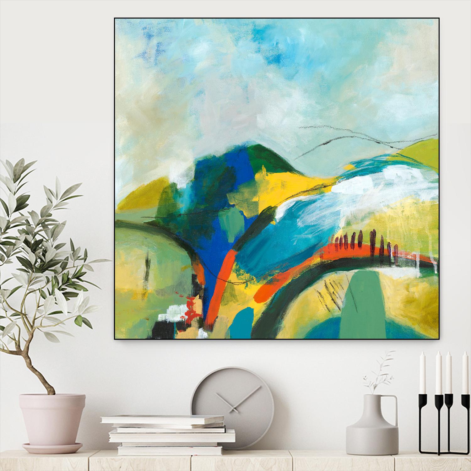 Alpine No. 1 by Jan Weiss on GIANT ART - multicolor landscapes; contemporary; abstracts