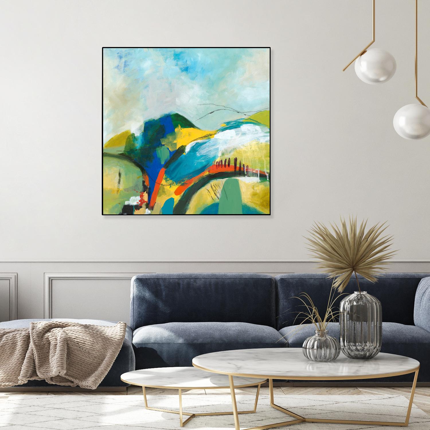 Alpine No. 1 by Jan Weiss on GIANT ART - multicolor landscapes; contemporary; abstracts