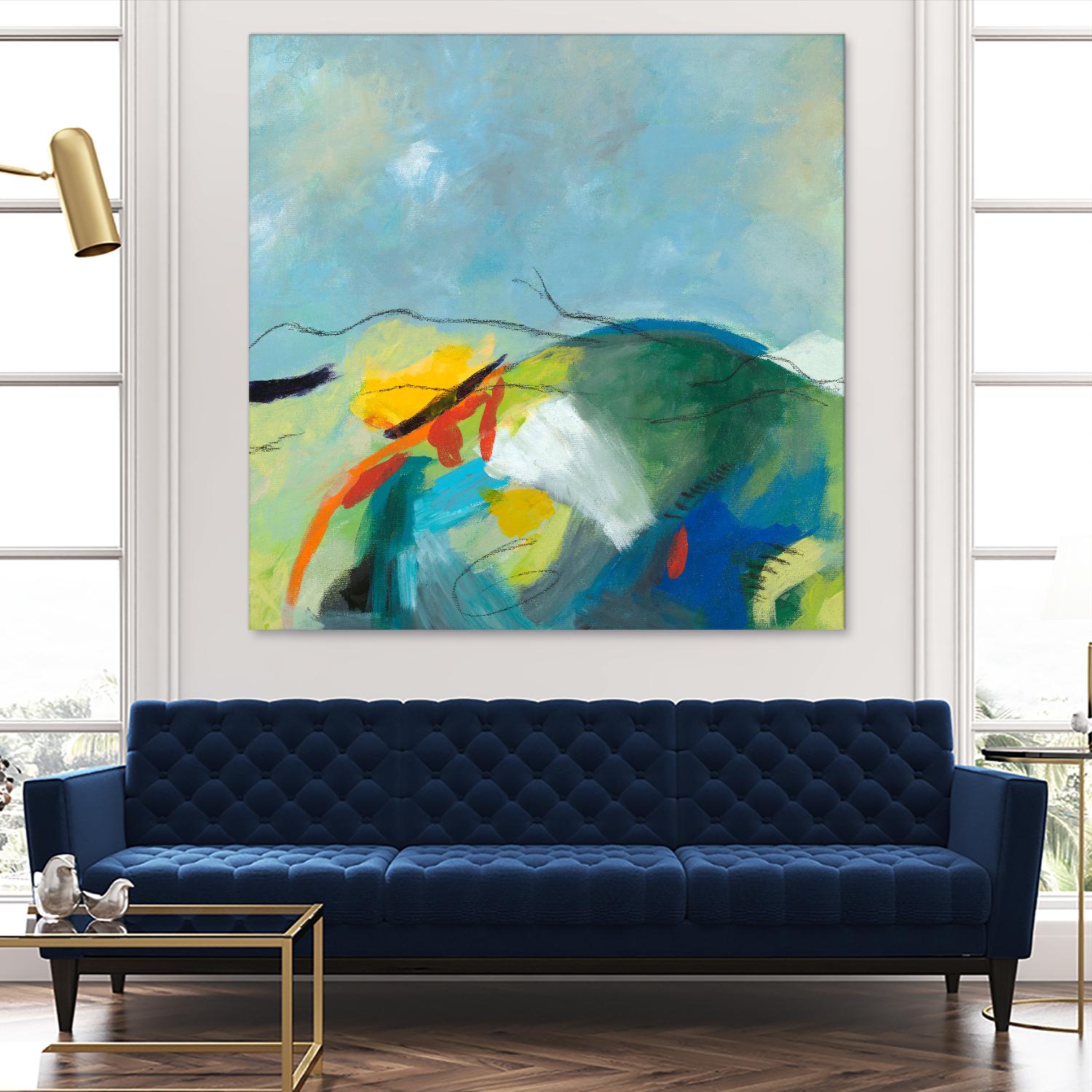 Alpine No. 2 by Jan Weiss on GIANT ART - multicolor landscapes; contemporary; abstracts