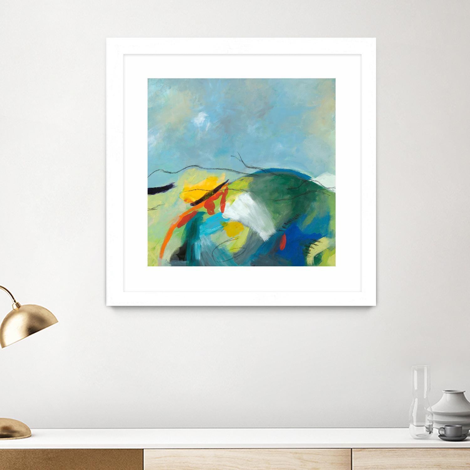 Alpine No. 2 by Jan Weiss on GIANT ART - multicolor landscapes; contemporary; abstracts