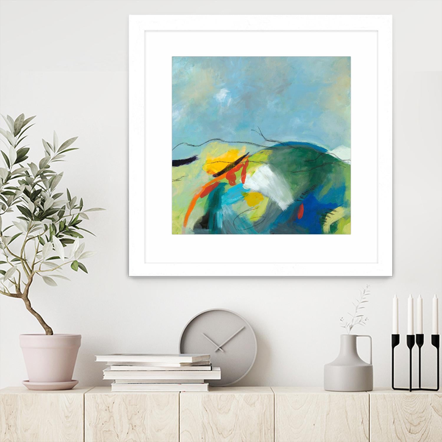 Alpine No. 2 by Jan Weiss on GIANT ART - multicolor landscapes; contemporary; abstracts