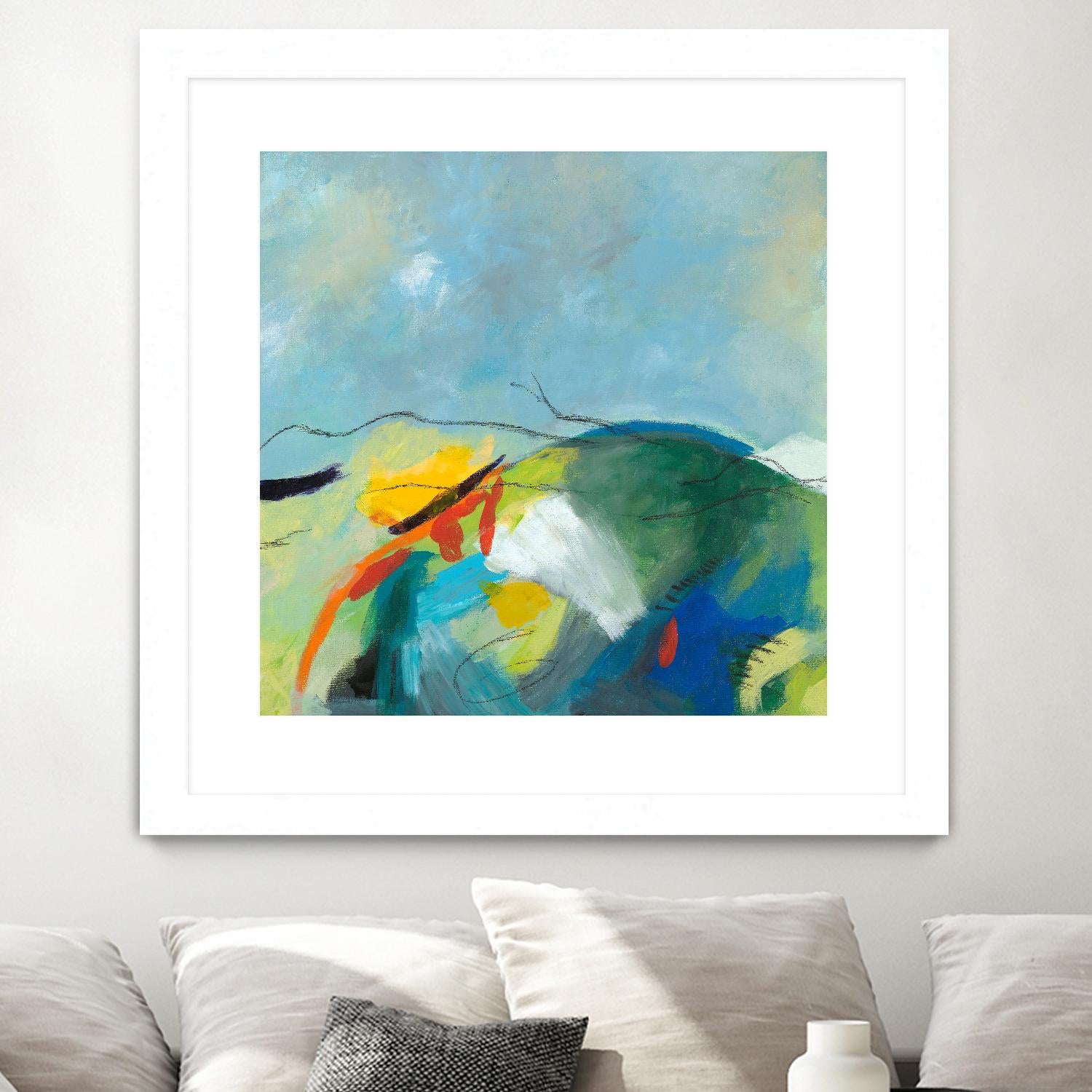 Alpine No. 2 by Jan Weiss on GIANT ART - multicolor landscapes; contemporary; abstracts