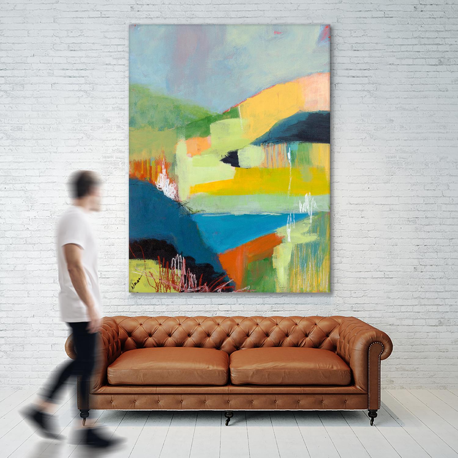 Coastal Hills by Jan Weiss on GIANT ART - multicolor landscapes; abstracts; contemporary