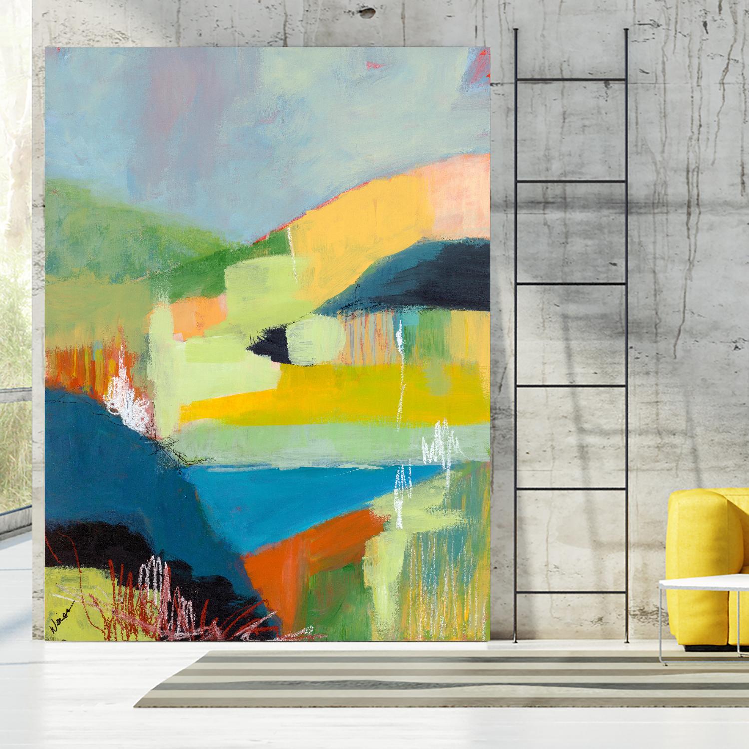 Coastal Hills by Jan Weiss on GIANT ART - multicolor landscapes; abstracts; contemporary