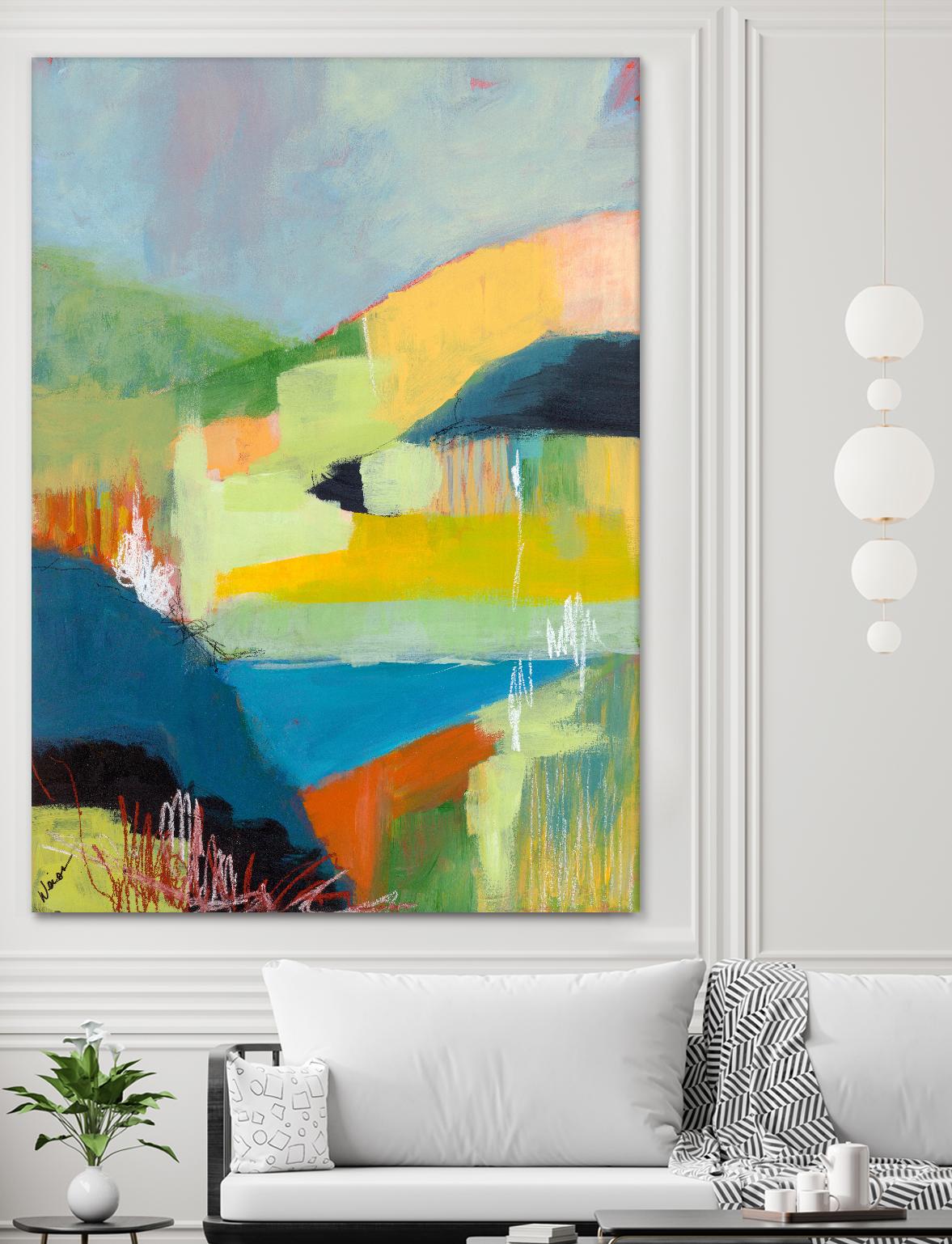 Coastal Hills by Jan Weiss on GIANT ART - multicolor landscapes; abstracts; contemporary