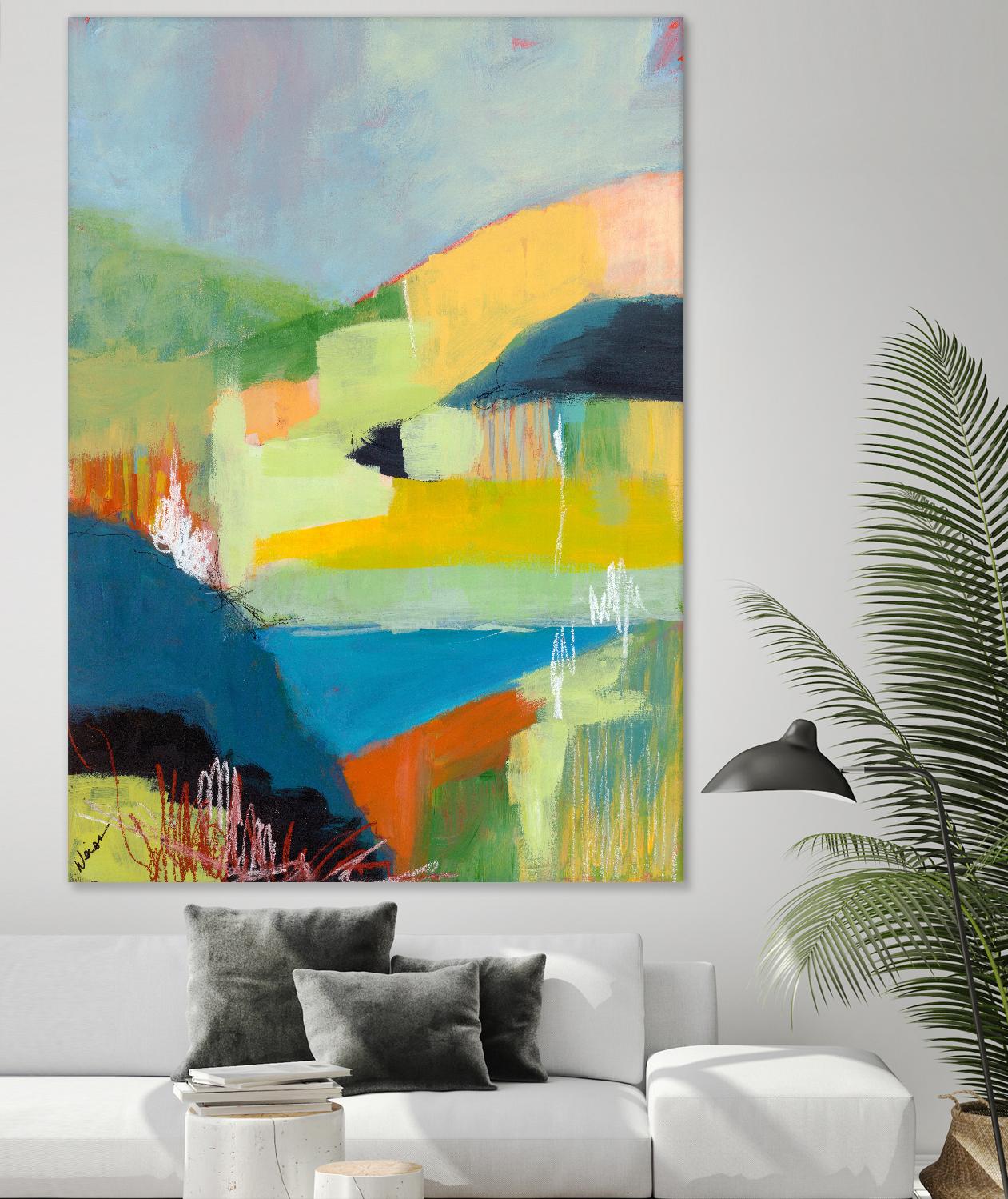 Coastal Hills by Jan Weiss on GIANT ART - multicolor landscapes; abstracts; contemporary