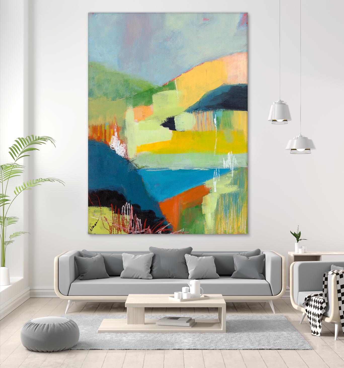 Coastal Hills by Jan Weiss on GIANT ART - multicolor landscapes; abstracts; contemporary