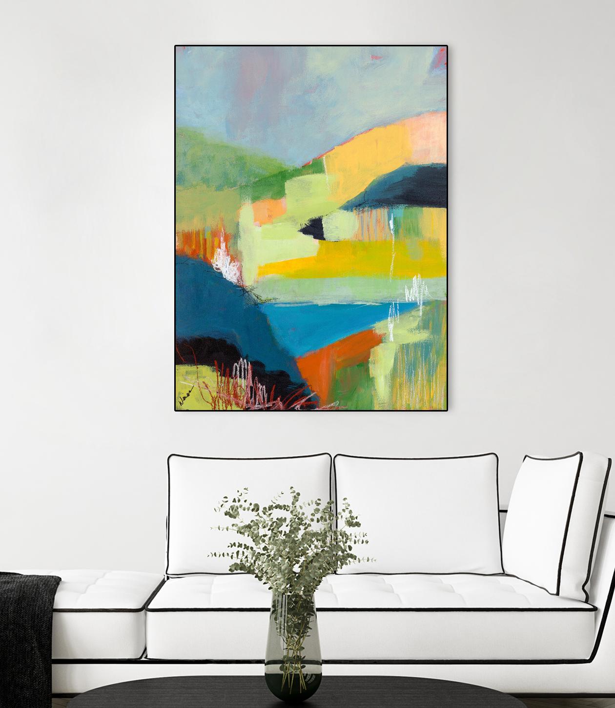 Coastal Hills by Jan Weiss on GIANT ART - multicolor landscapes; abstracts; contemporary