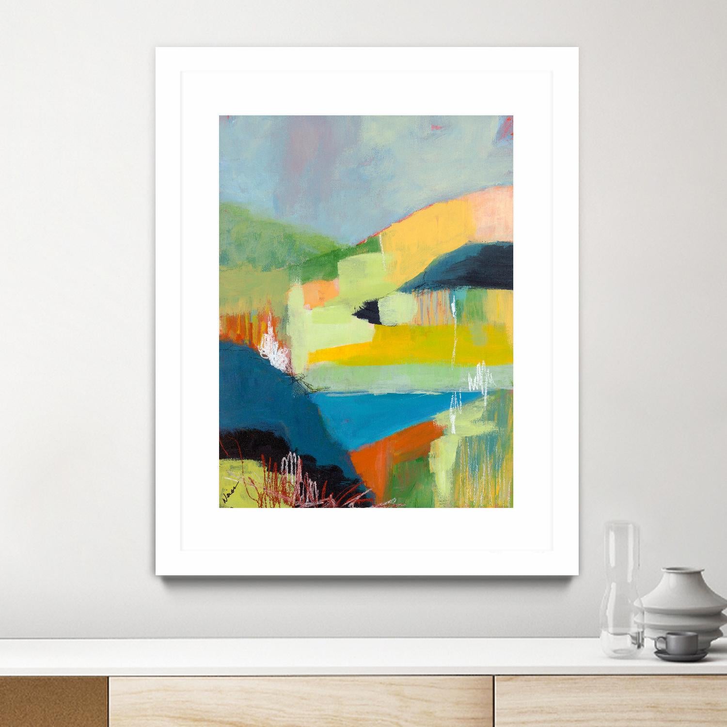 Coastal Hills by Jan Weiss on GIANT ART - multicolor landscapes; abstracts; contemporary