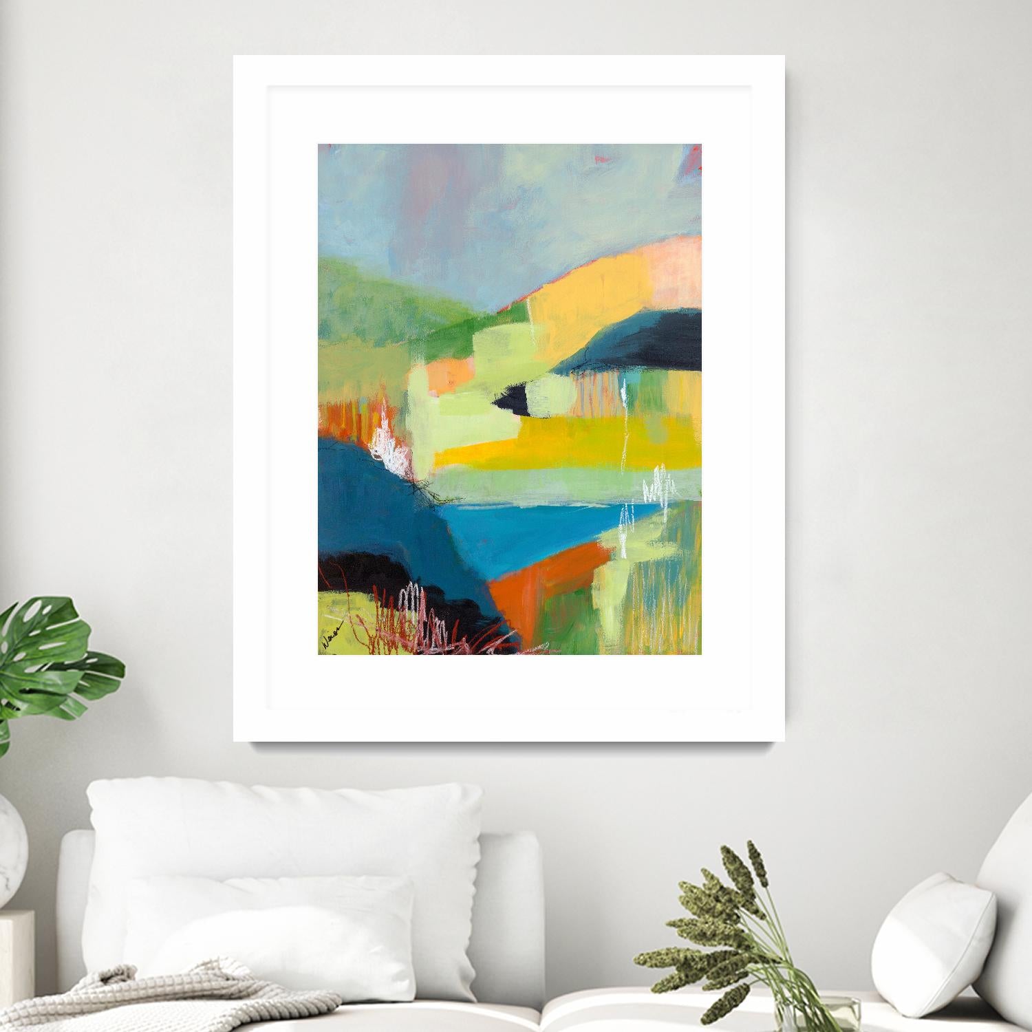 Coastal Hills by Jan Weiss on GIANT ART - multicolor landscapes; abstracts; contemporary