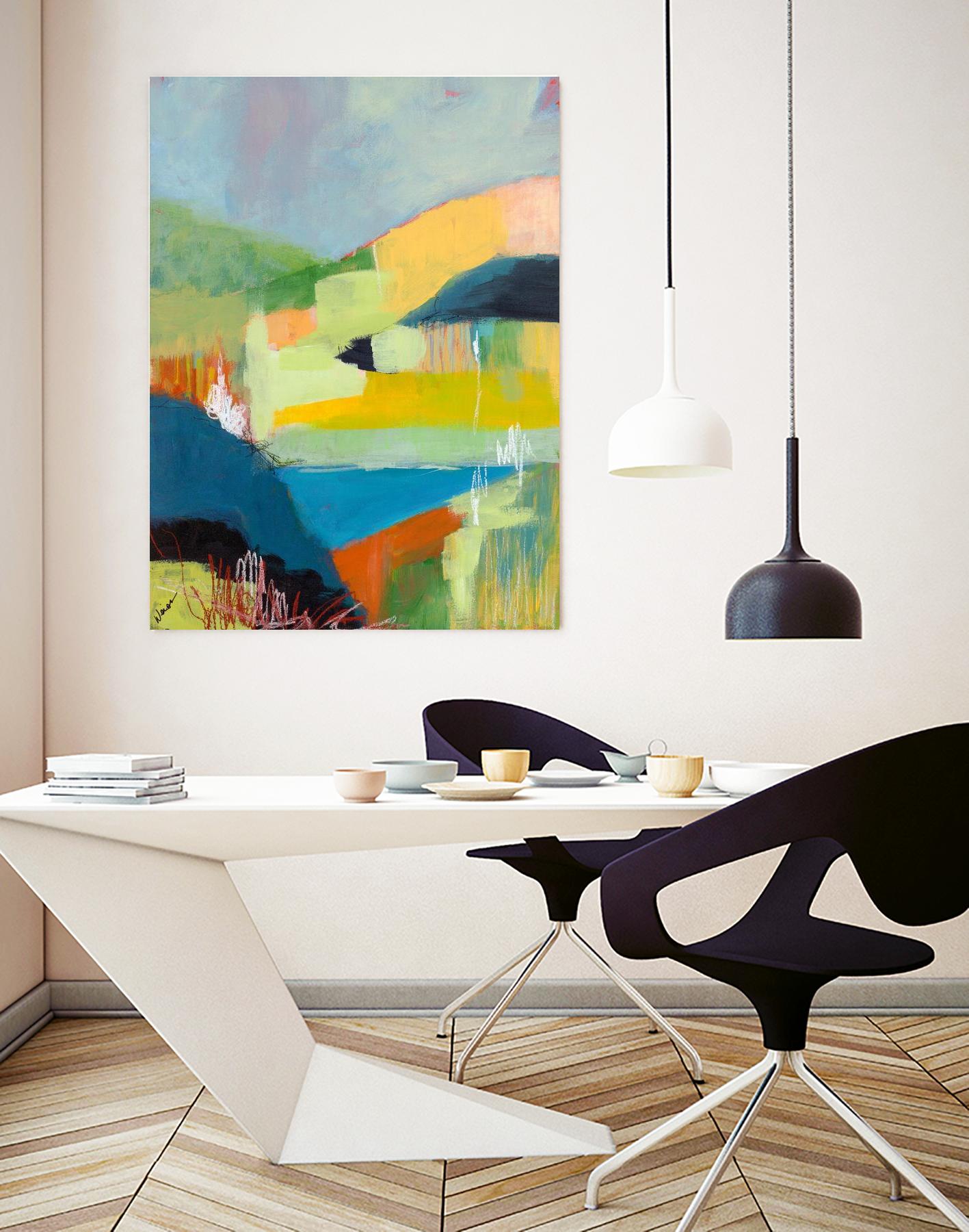 Coastal Hills by Jan Weiss on GIANT ART - multicolor landscapes; abstracts; contemporary