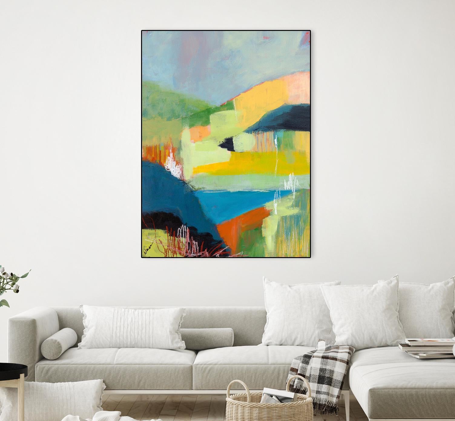 Coastal Hills by Jan Weiss on GIANT ART - multicolor landscapes; abstracts; contemporary