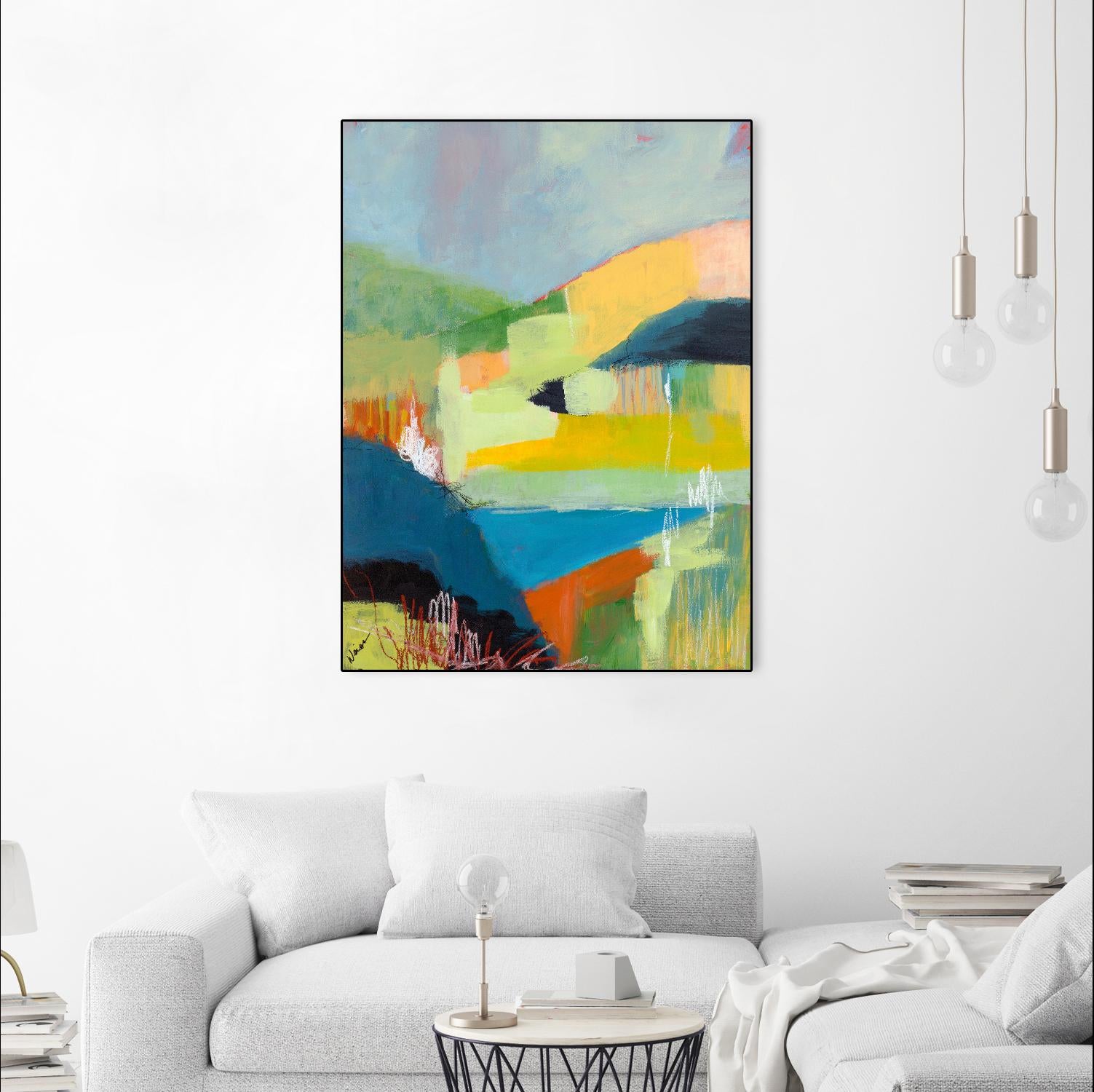 Coastal Hills by Jan Weiss on GIANT ART - multicolor landscapes; abstracts; contemporary