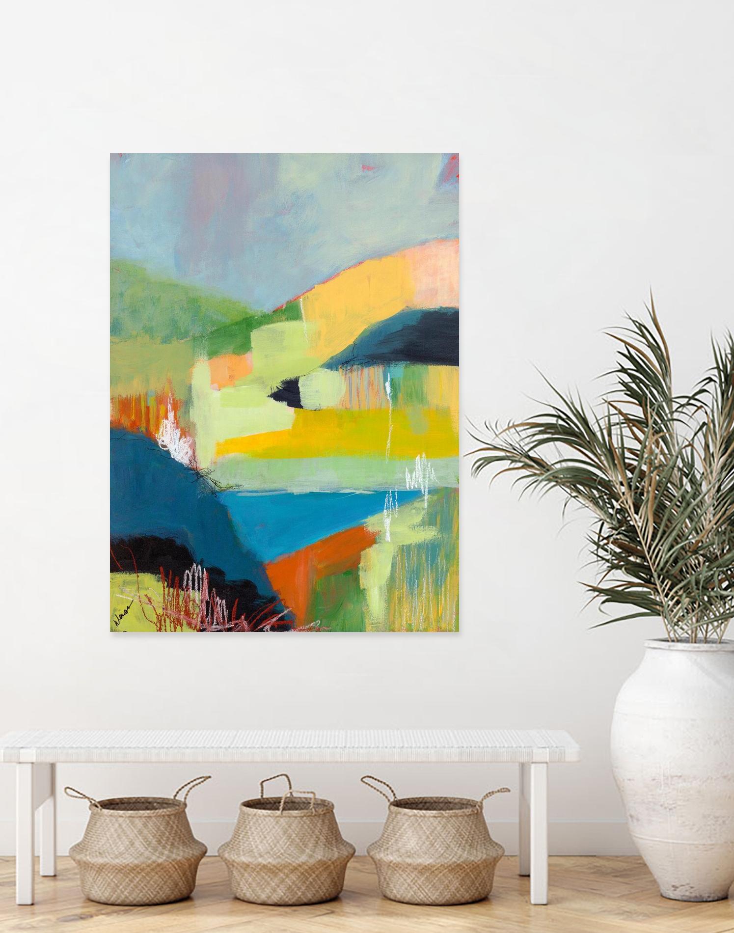 Coastal Hills by Jan Weiss on GIANT ART - multicolor landscapes; abstracts; contemporary