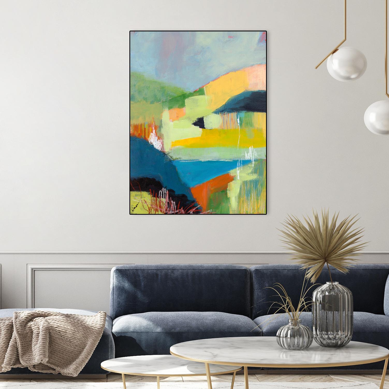 Coastal Hills by Jan Weiss on GIANT ART - multicolor landscapes; abstracts; contemporary