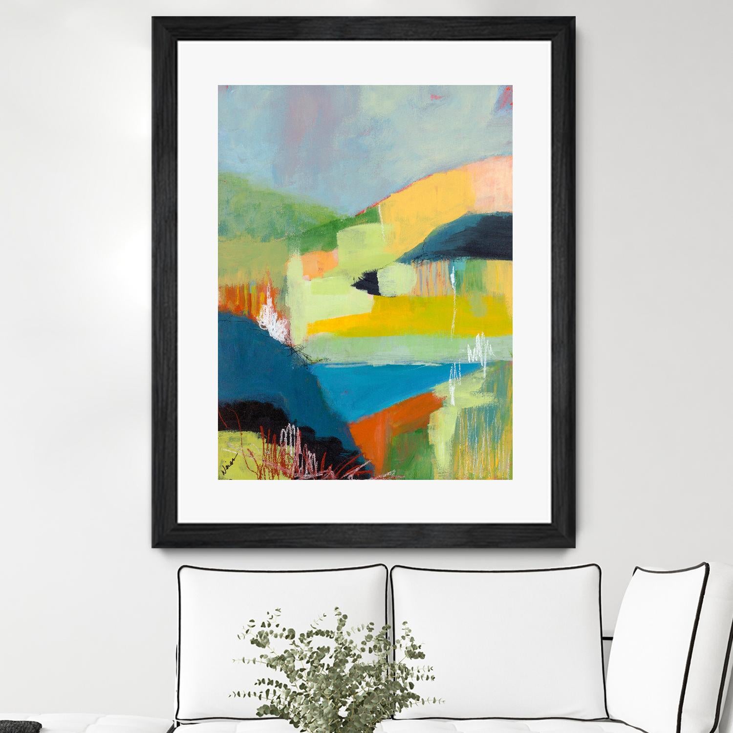 Coastal Hills by Jan Weiss on GIANT ART - multicolor landscapes; abstracts; contemporary