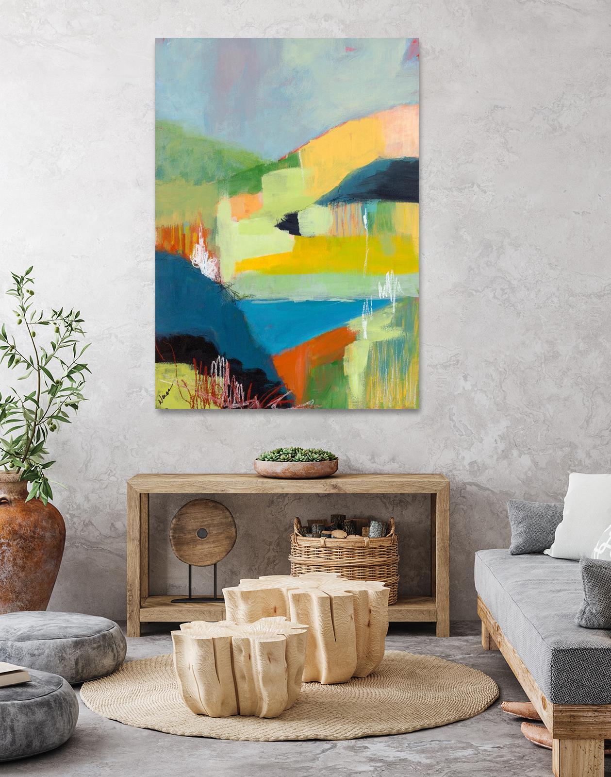Coastal Hills by Jan Weiss on GIANT ART - multicolor landscapes; abstracts; contemporary