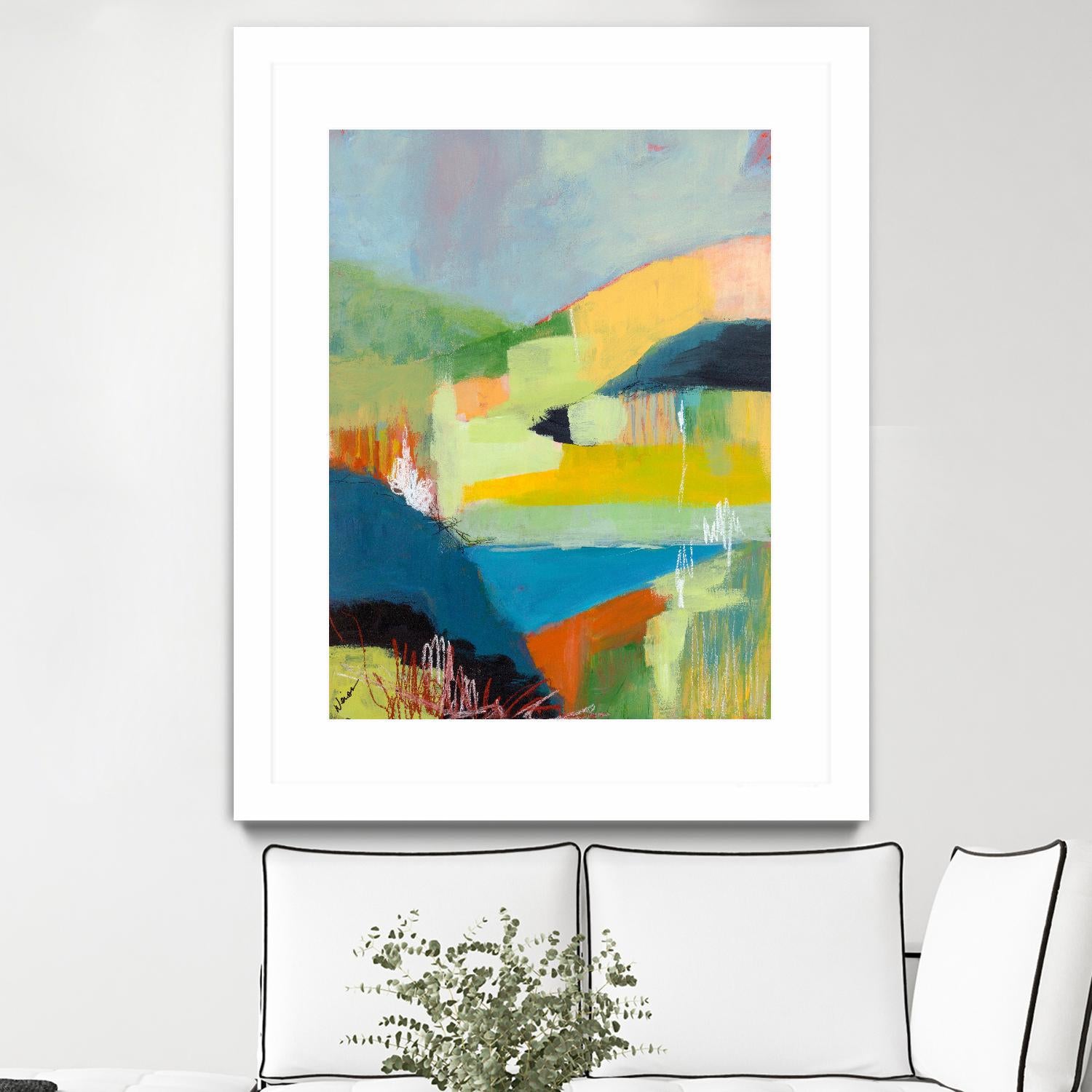 Coastal Hills by Jan Weiss on GIANT ART - multicolor landscapes; abstracts; contemporary