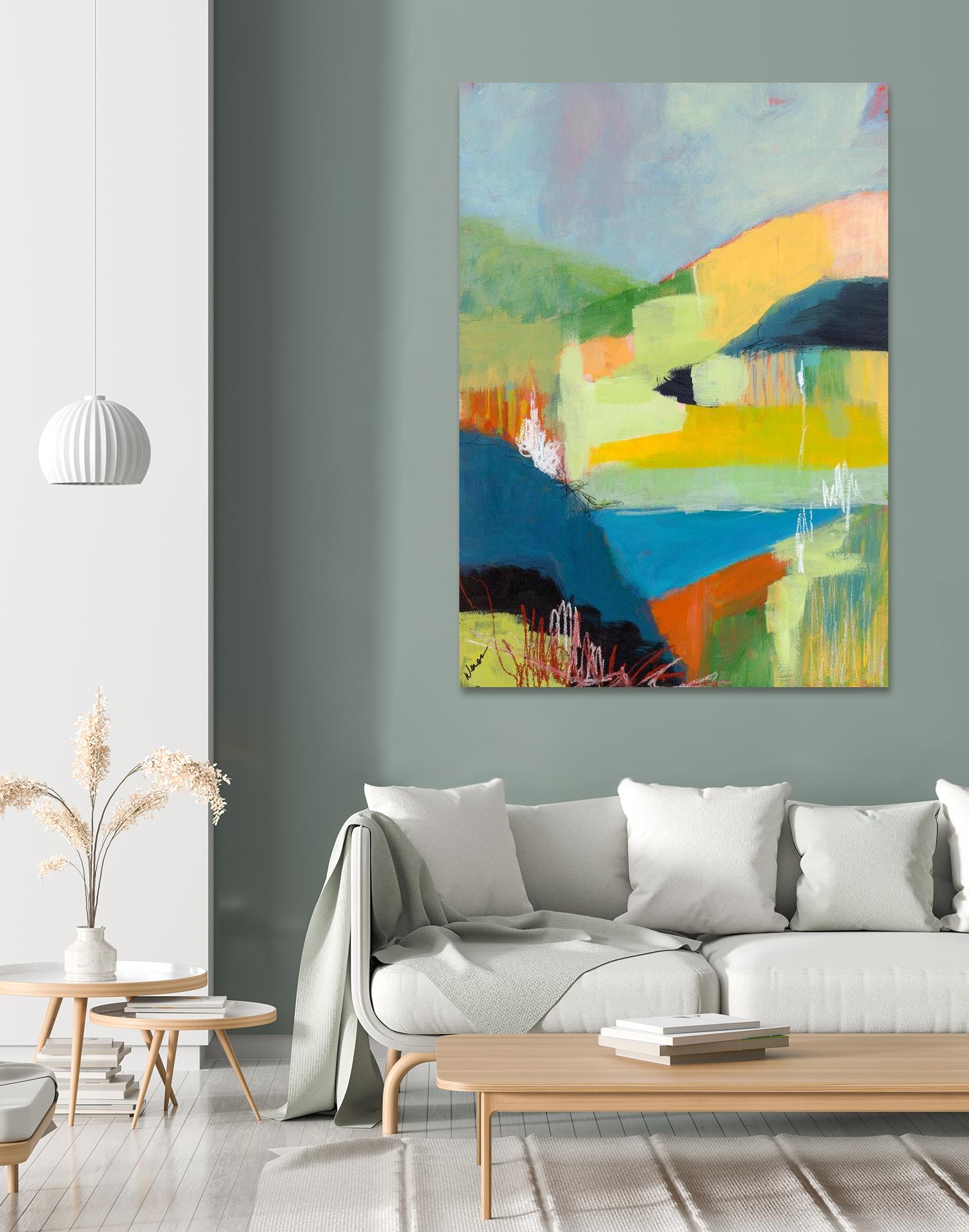 Coastal Hills by Jan Weiss on GIANT ART - multicolor landscapes; abstracts; contemporary