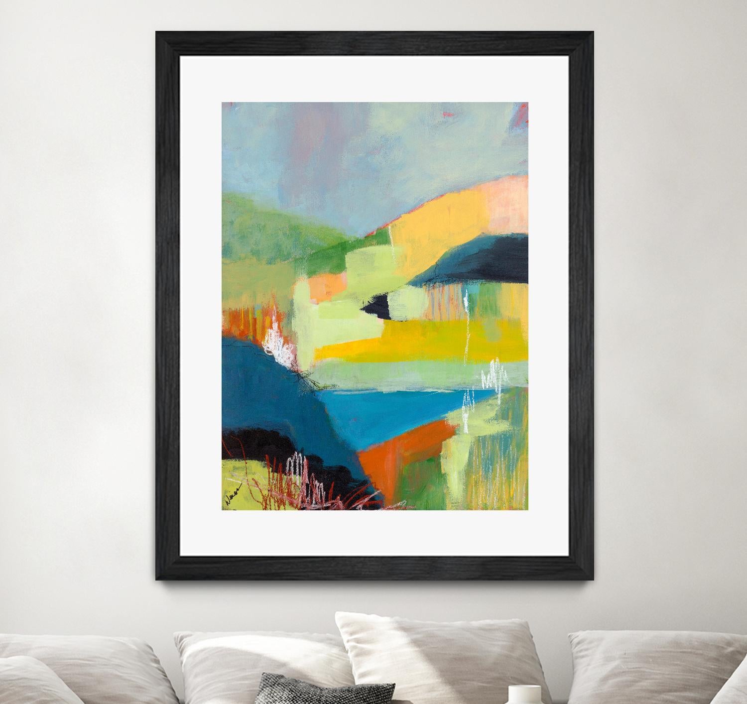 Coastal Hills by Jan Weiss on GIANT ART - multicolor landscapes; abstracts; contemporary