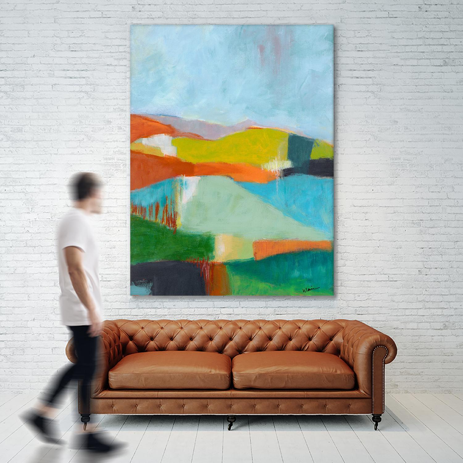 North Bay Hills by Jan Weiss on GIANT ART - multicolor landscapes; abstracts; contemporary
