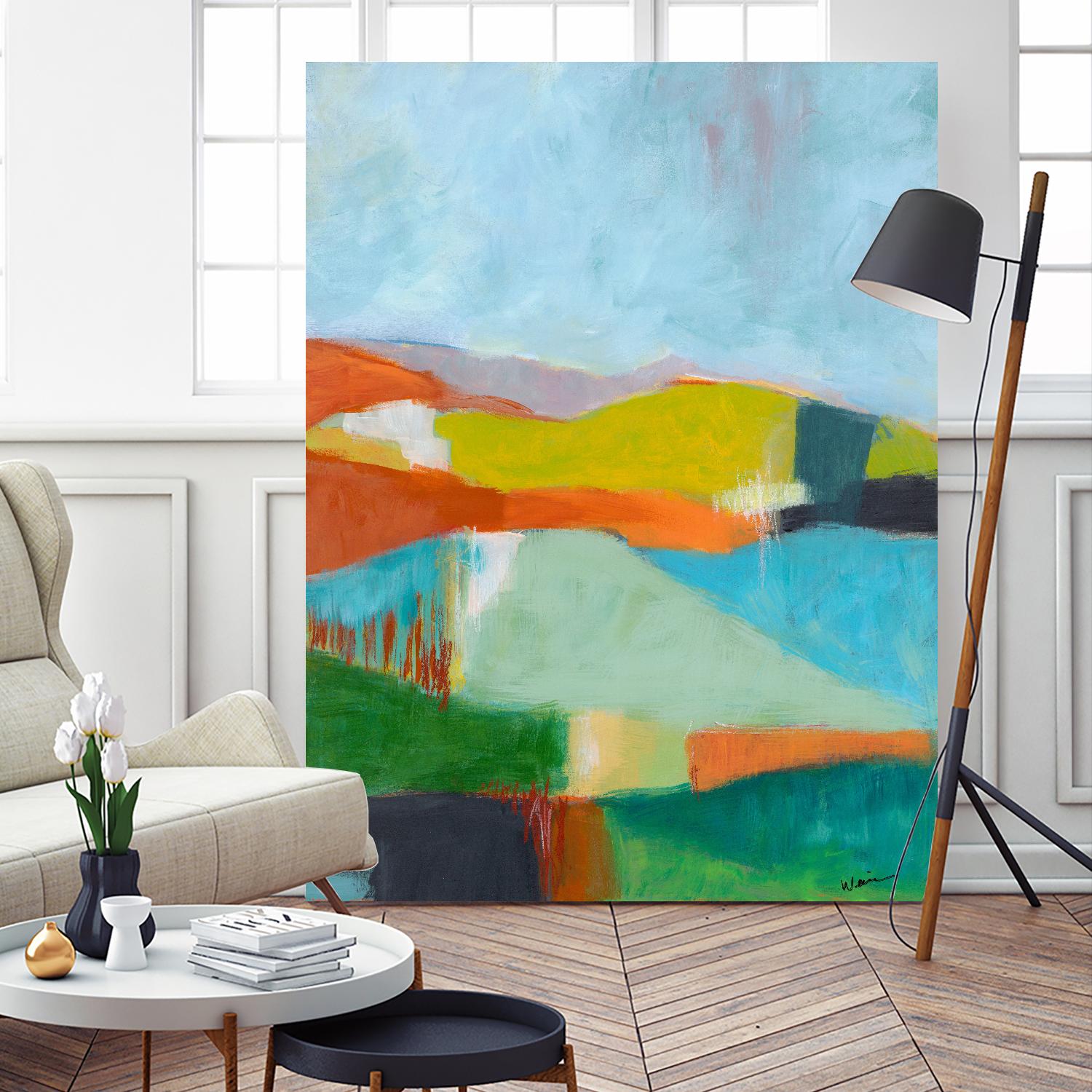 North Bay Hills by Jan Weiss on GIANT ART - multicolor landscapes; abstracts; contemporary