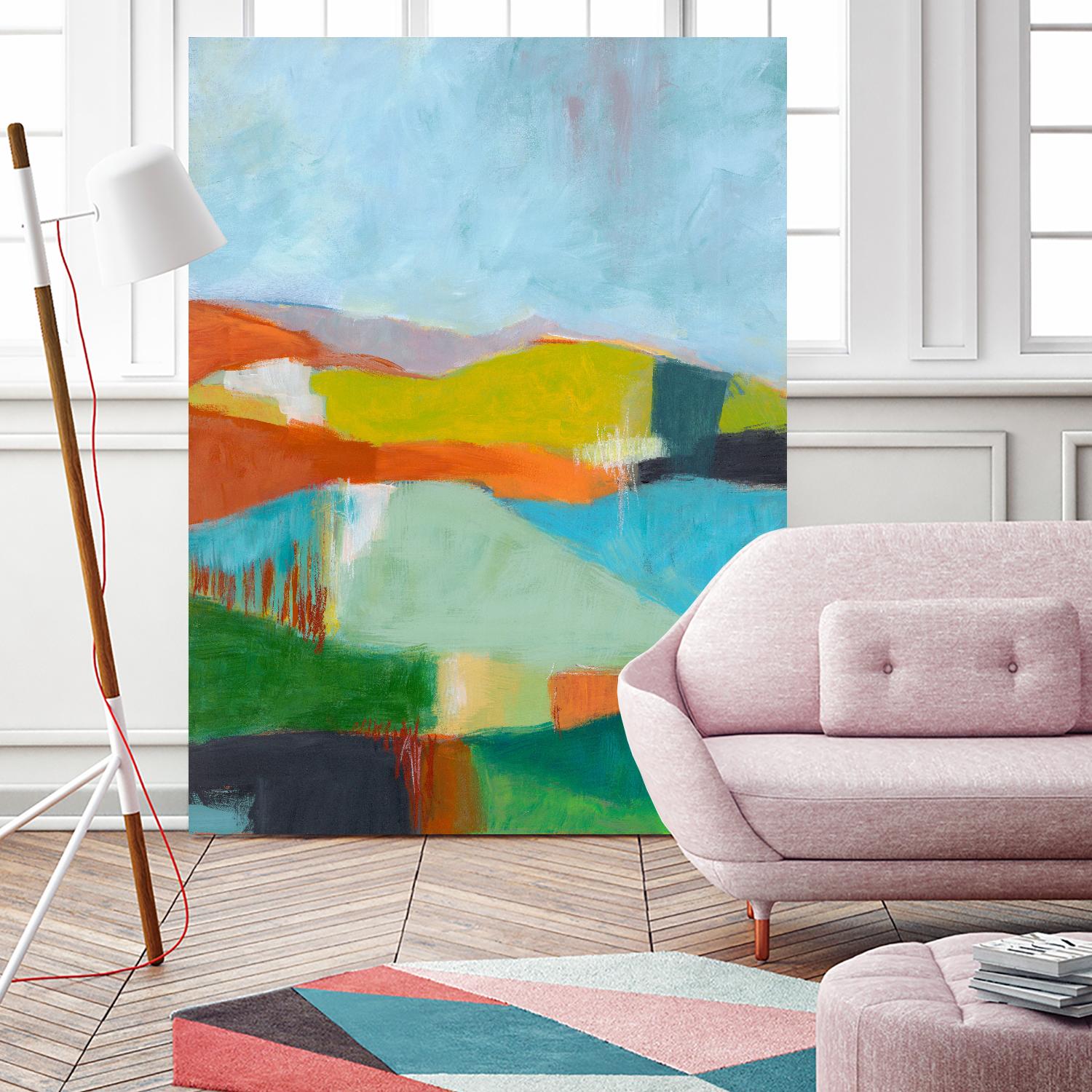 North Bay Hills by Jan Weiss on GIANT ART - multicolor landscapes; abstracts; contemporary