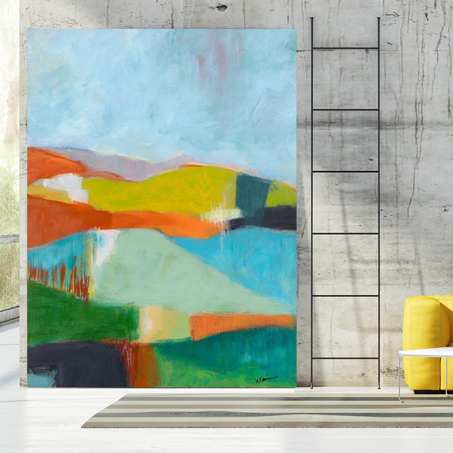 North Bay Hills by Jan Weiss on GIANT ART - multicolor landscapes; abstracts; contemporary