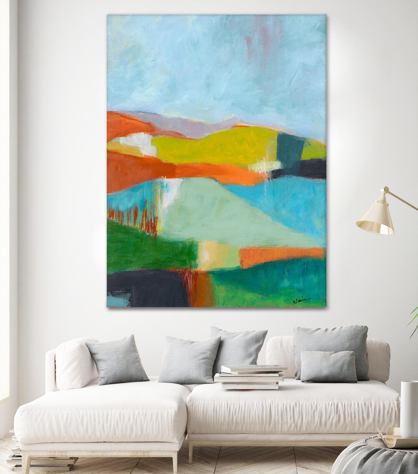 North Bay Hills by Jan Weiss on GIANT ART - multicolor landscapes; abstracts; contemporary