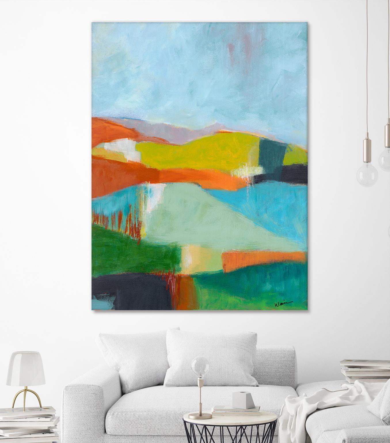 North Bay Hills by Jan Weiss on GIANT ART - multicolor landscapes; abstracts; contemporary