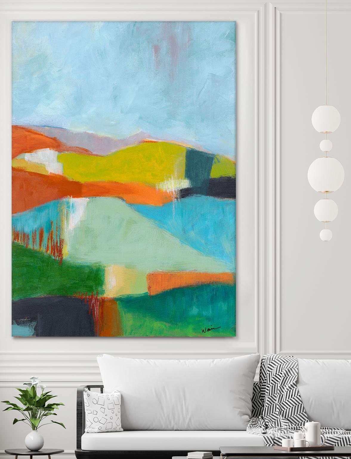 North Bay Hills by Jan Weiss on GIANT ART - multicolor landscapes; abstracts; contemporary
