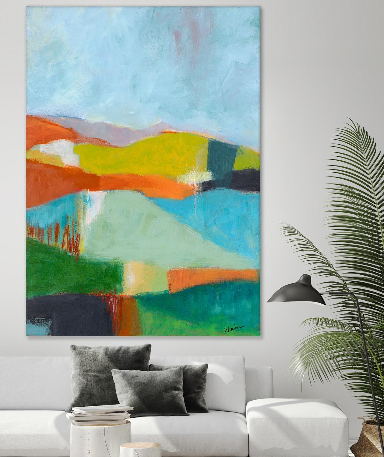 North Bay Hills by Jan Weiss on GIANT ART - multicolor landscapes; abstracts; contemporary