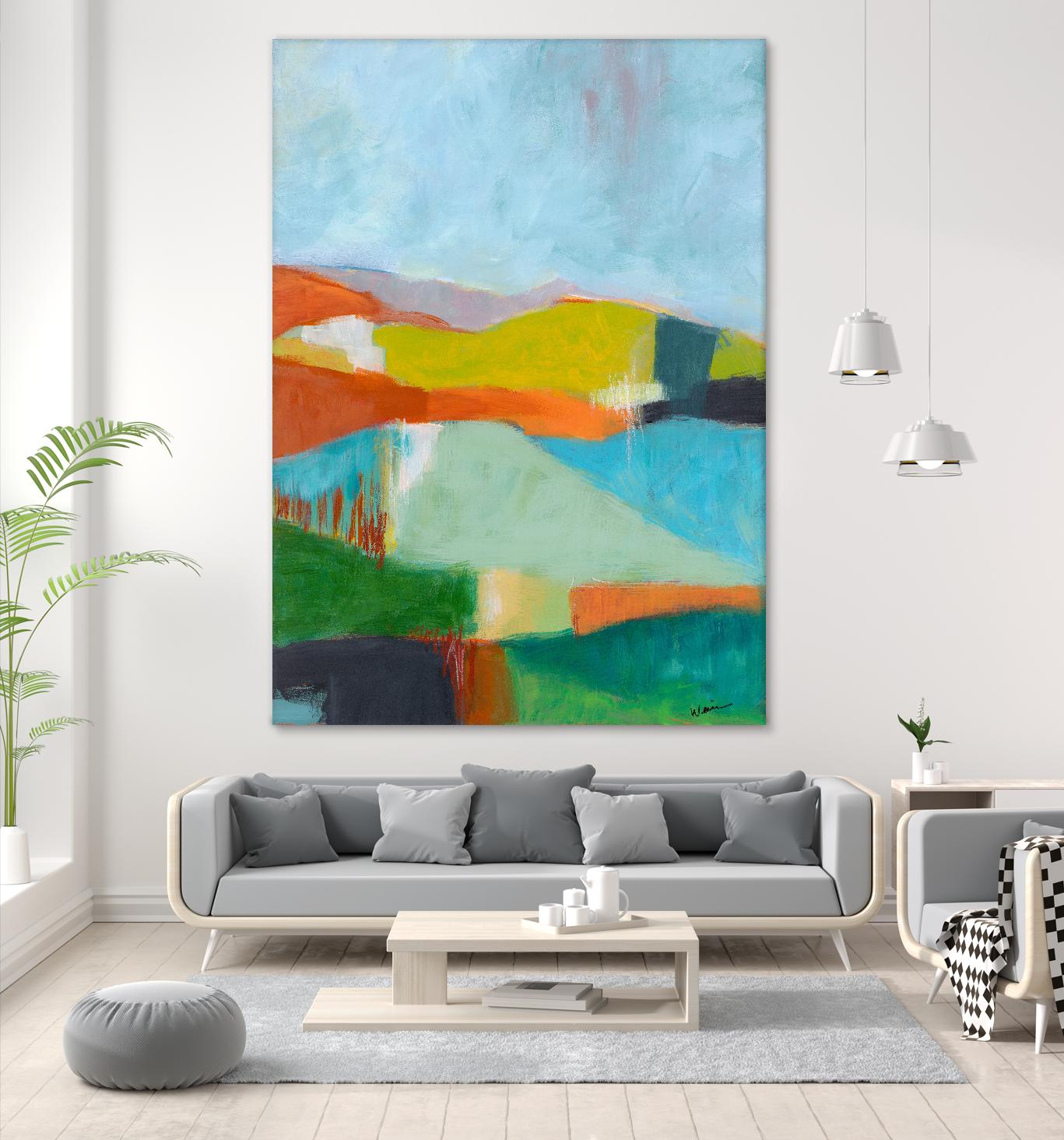 North Bay Hills by Jan Weiss on GIANT ART - multicolor landscapes; abstracts; contemporary