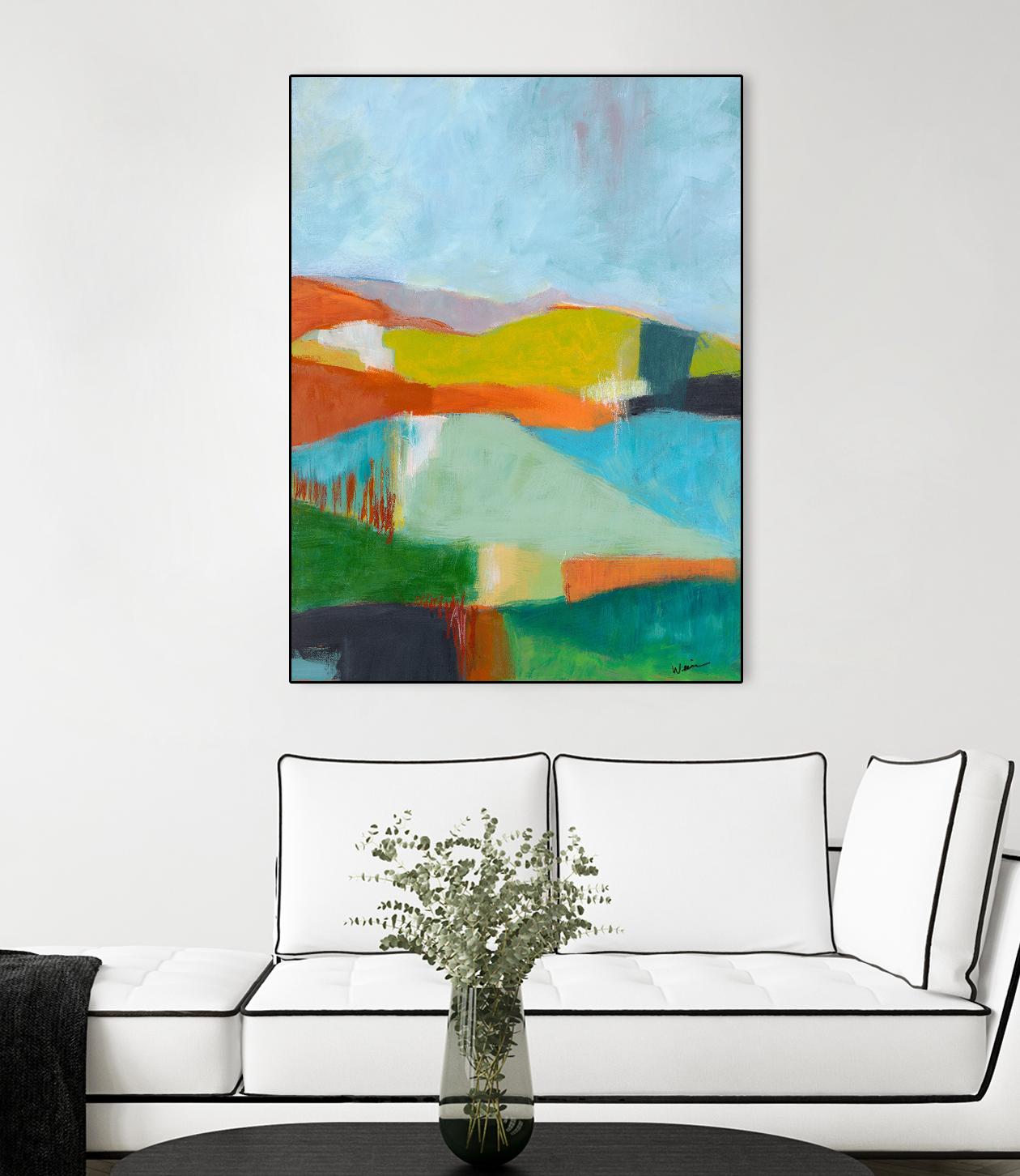 North Bay Hills by Jan Weiss on GIANT ART - multicolor landscapes; abstracts; contemporary