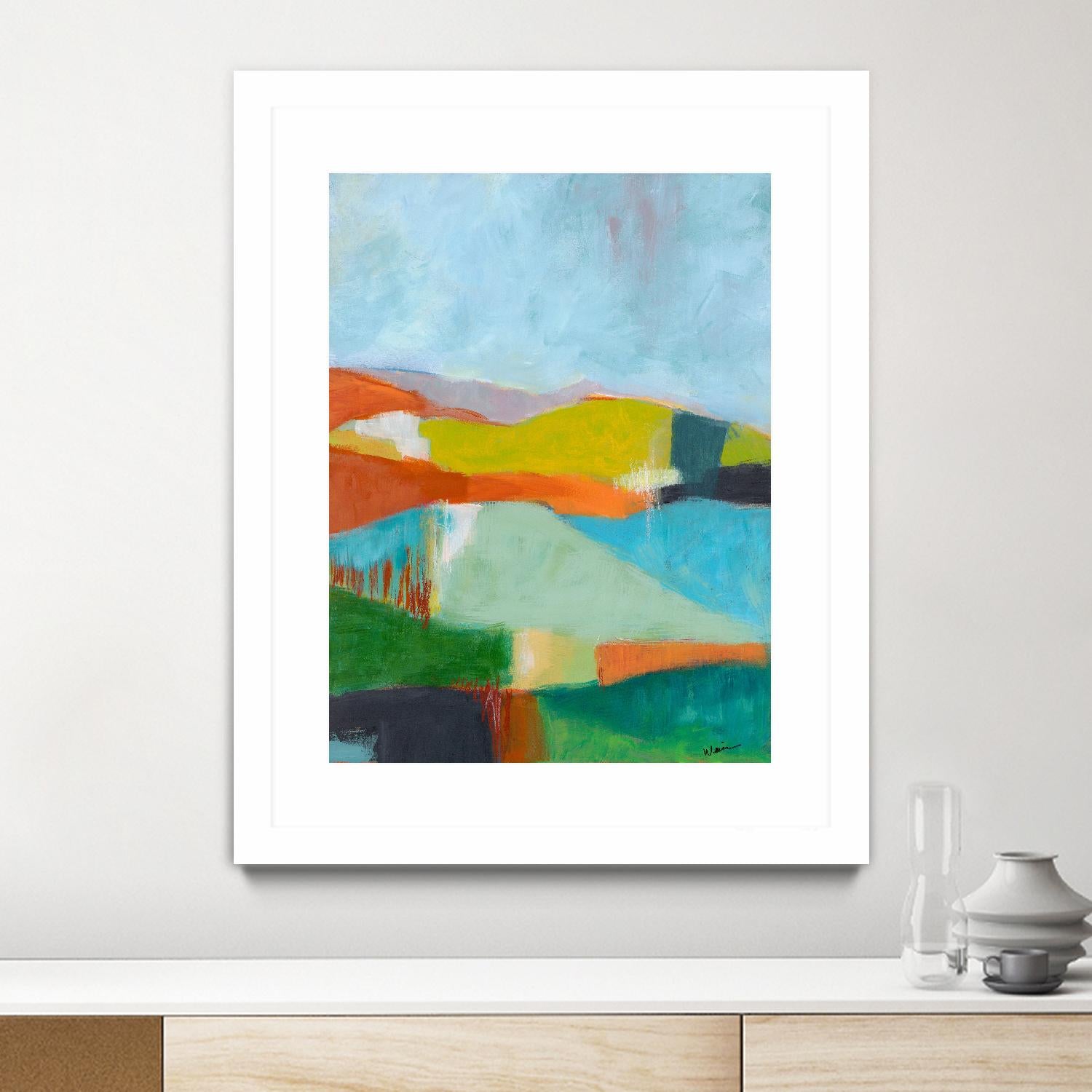 North Bay Hills by Jan Weiss on GIANT ART - multicolor landscapes; abstracts; contemporary