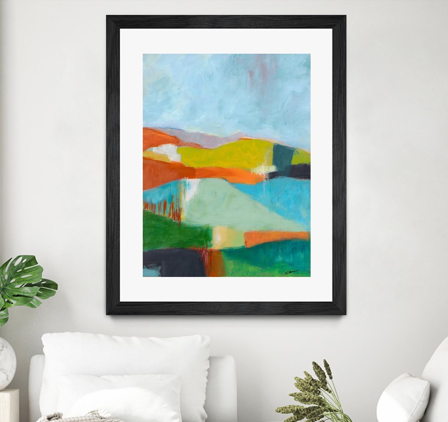 North Bay Hills by Jan Weiss on GIANT ART - multicolor landscapes; abstracts; contemporary